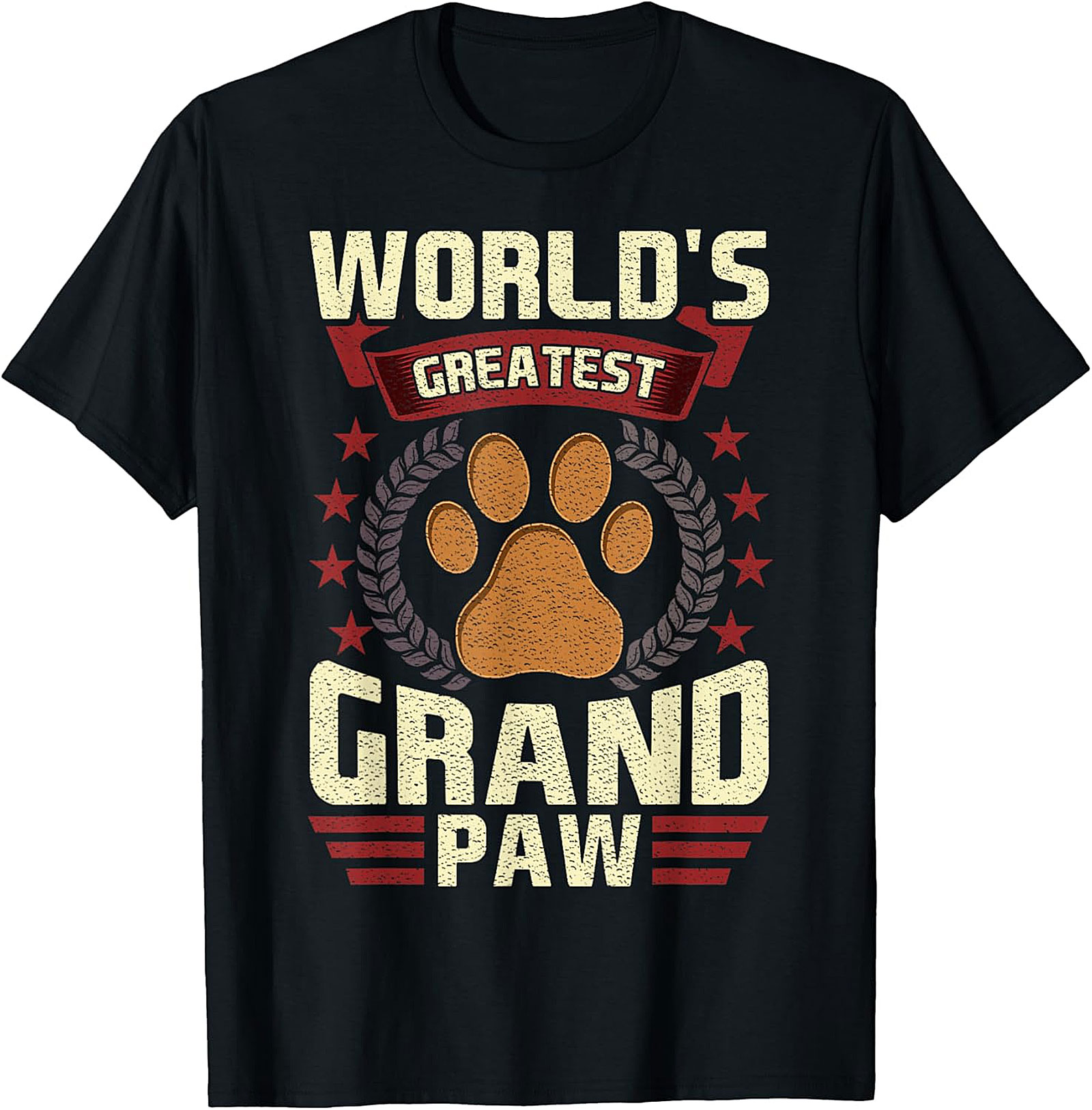 World's Greatest Grandpaw T-Shirt | Funny Dog Grandpa Gift
