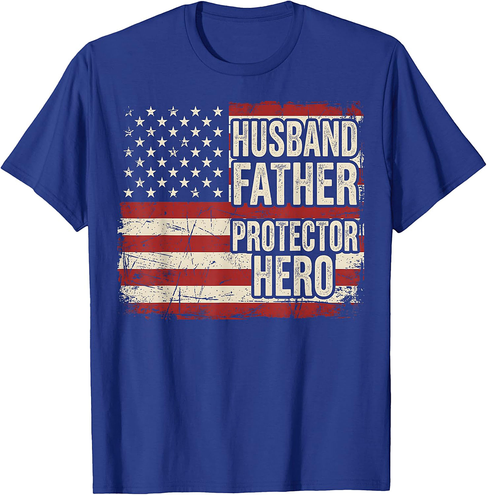 Husband Father Protector Hero T-Shirt | Patriotic Dad Gift