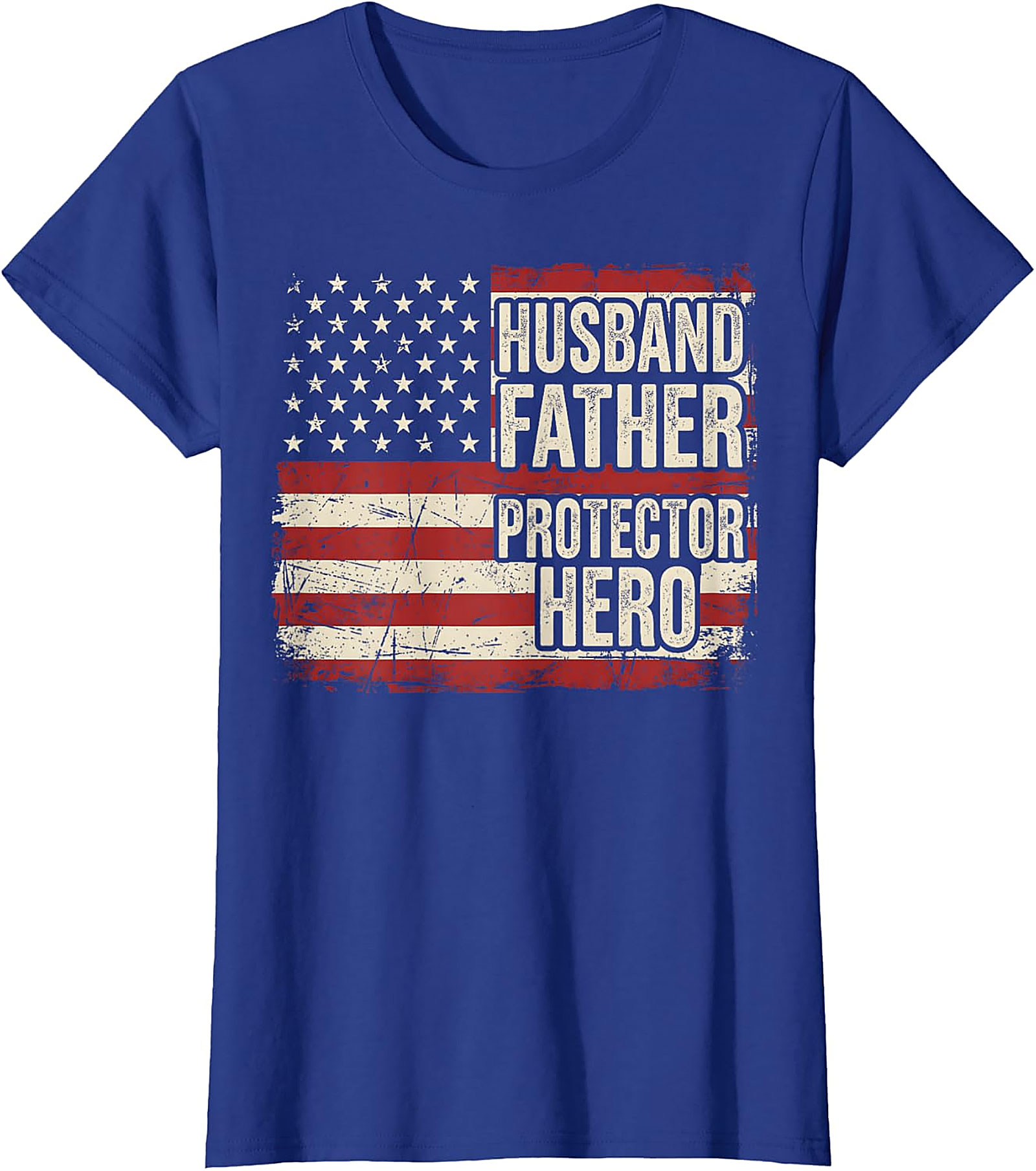 Husband Father Protector Hero T-Shirt | Patriotic Dad Gift