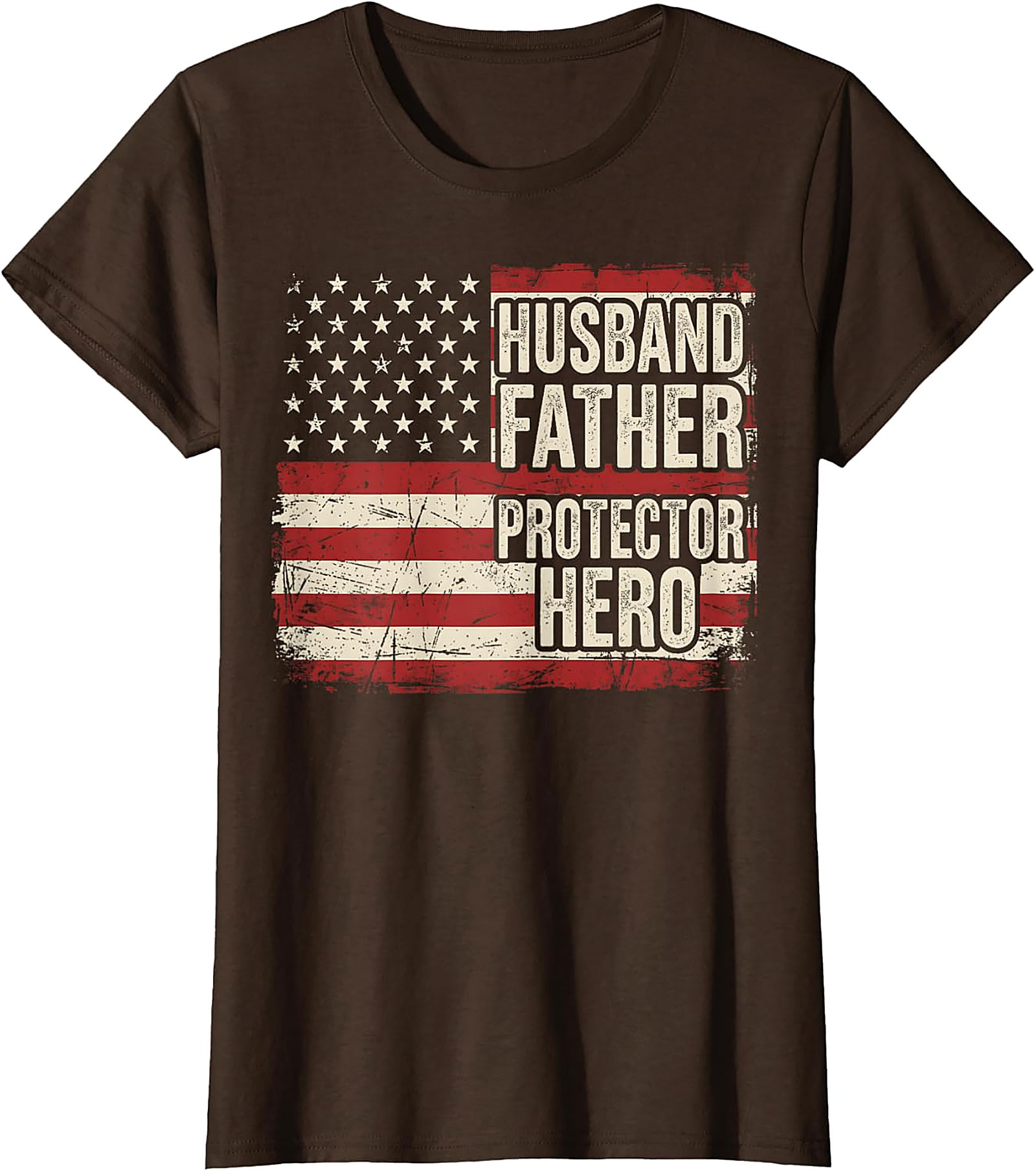 Husband Father Protector Hero T-Shirt | Patriotic Dad Gift