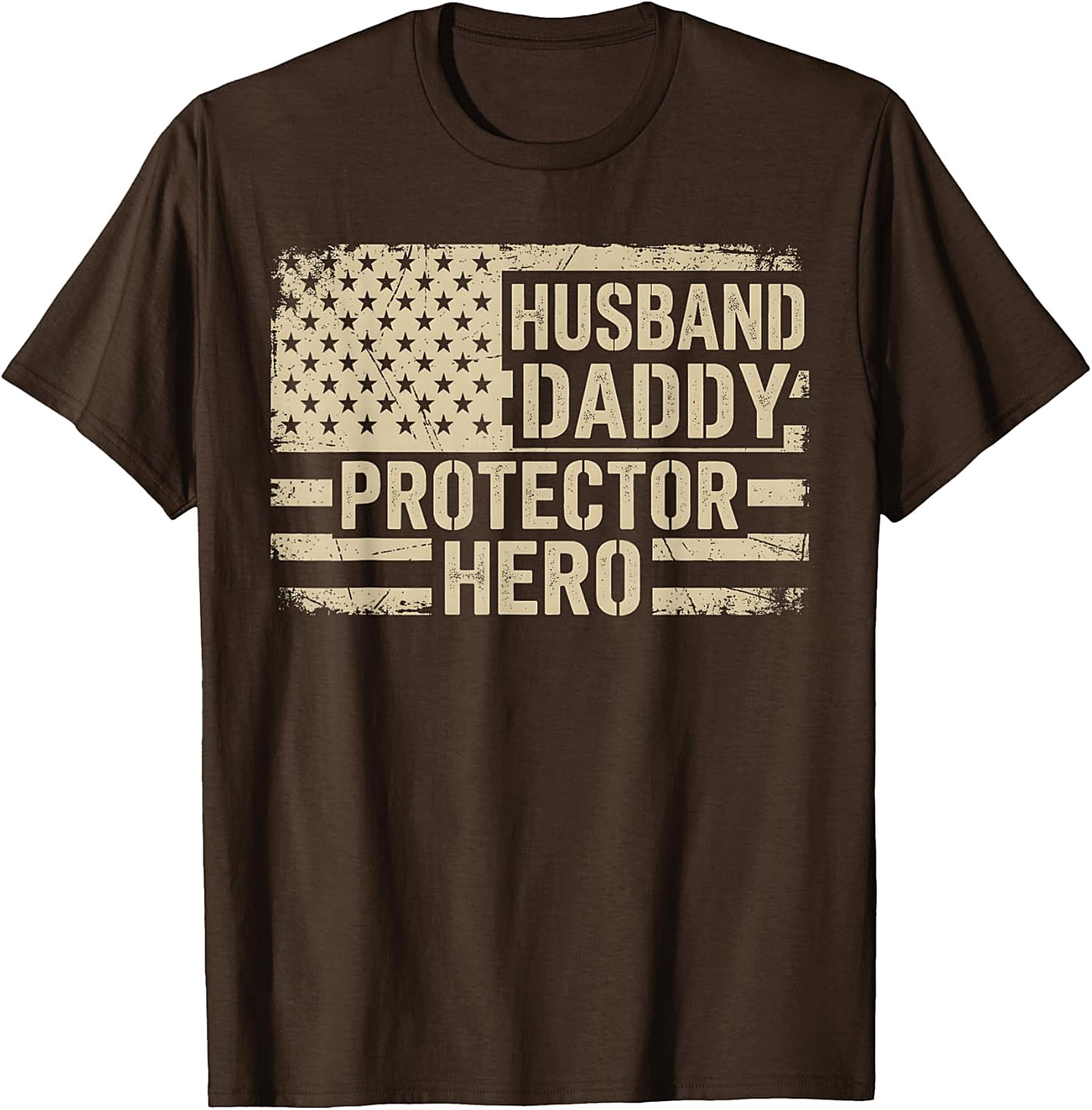 Husband Daddy Protector Hero T-Shirt | Patriotic Dad Gift