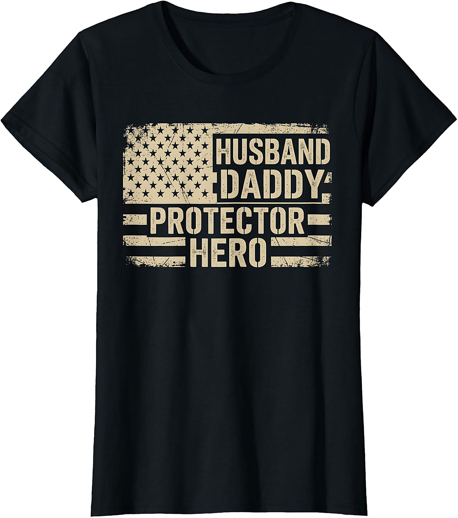Husband Daddy Protector Hero T-Shirt | Patriotic Dad Gift