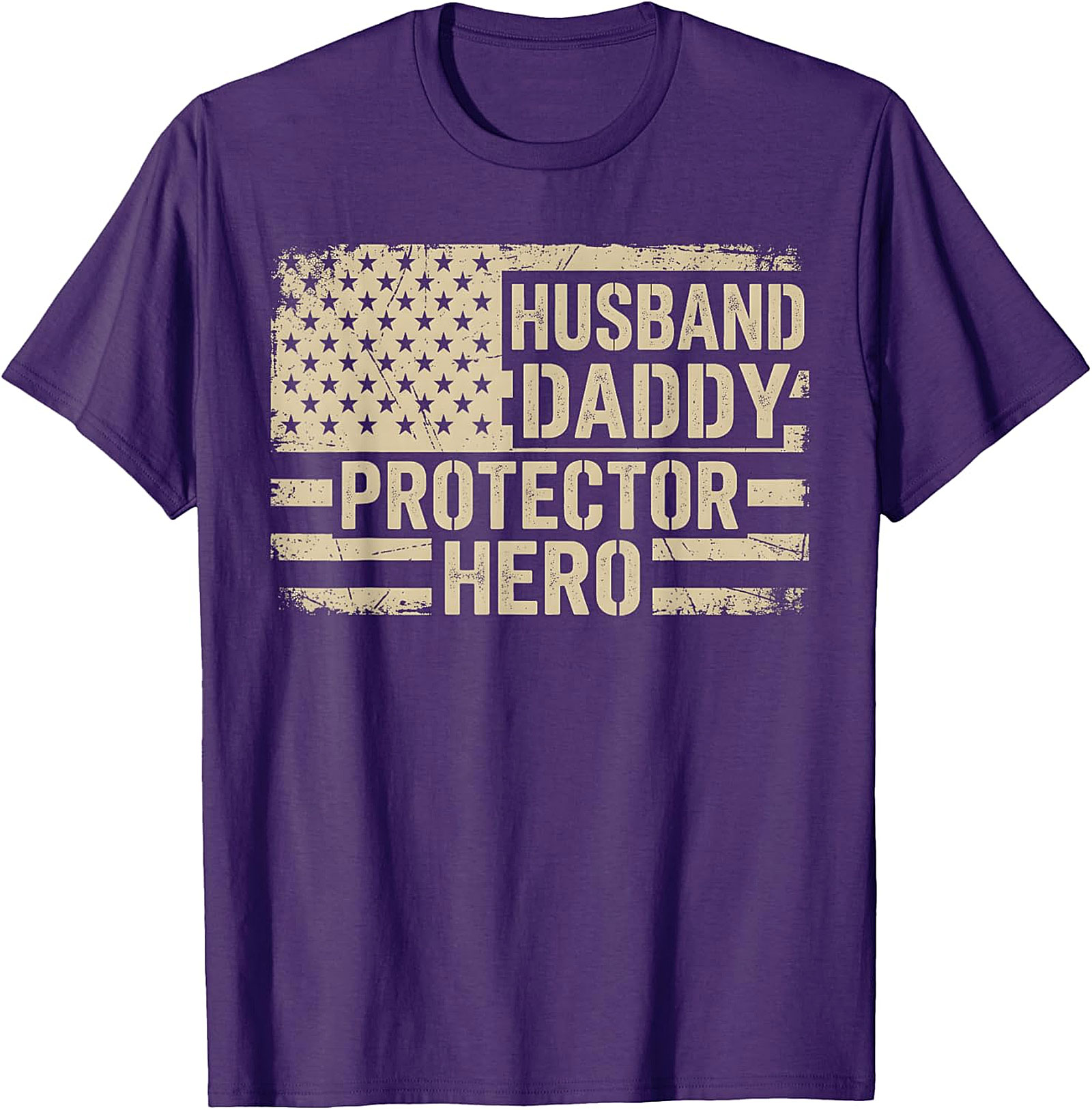 Husband Daddy Protector Hero T-Shirt | Patriotic Dad Gift