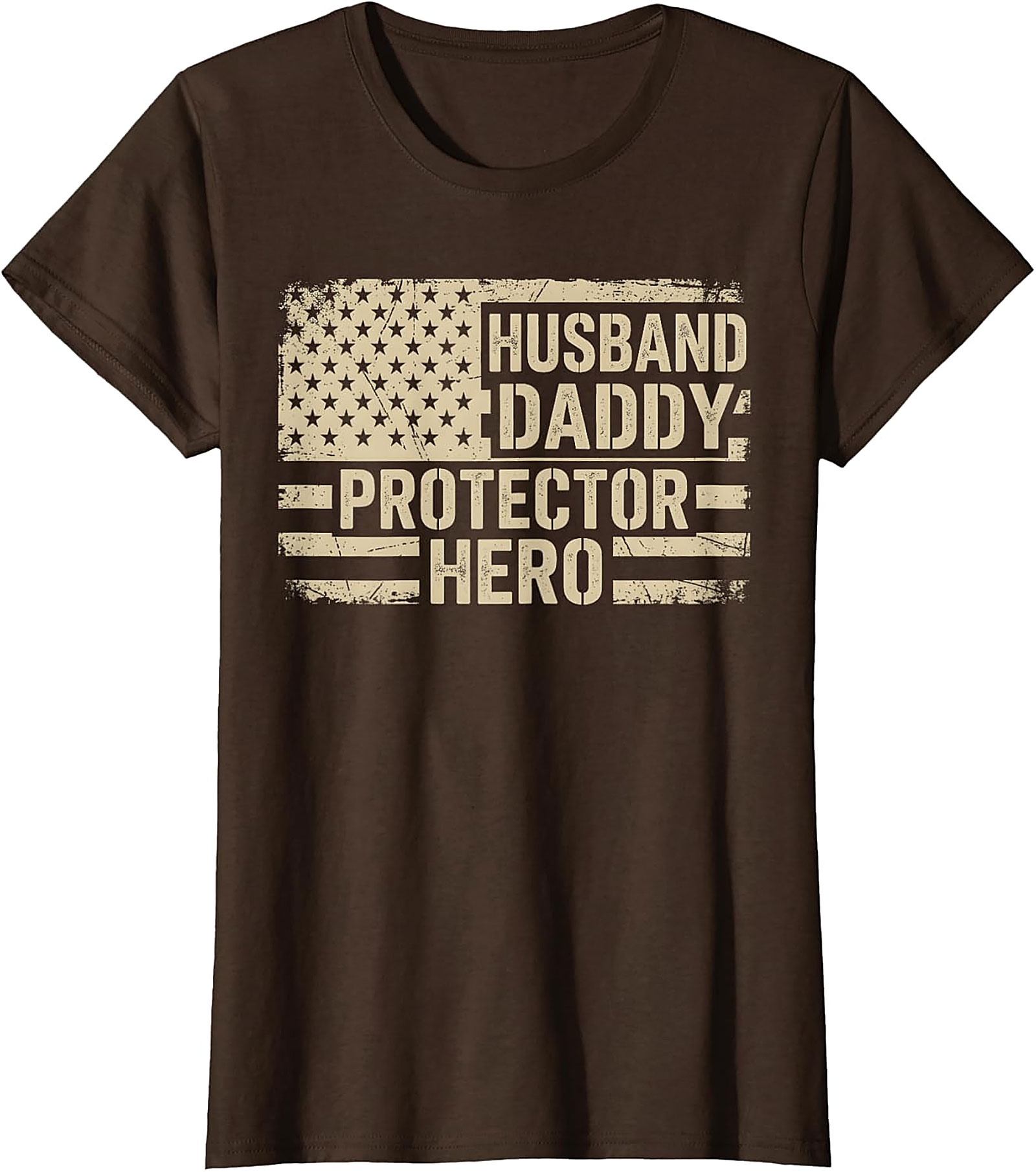 Husband Daddy Protector Hero T-Shirt | Patriotic Dad Gift