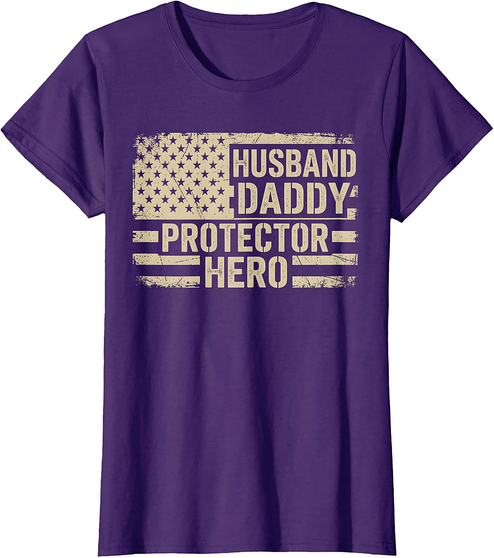 Husband Daddy Protector Hero T-Shirt | Patriotic Dad Gift