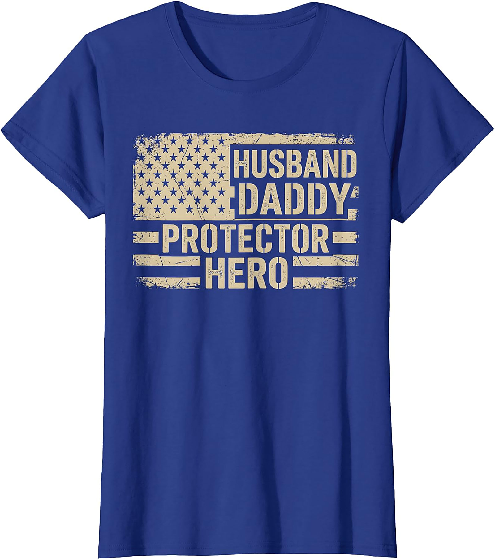 Husband Daddy Protector Hero T-Shirt | Patriotic Dad Gift