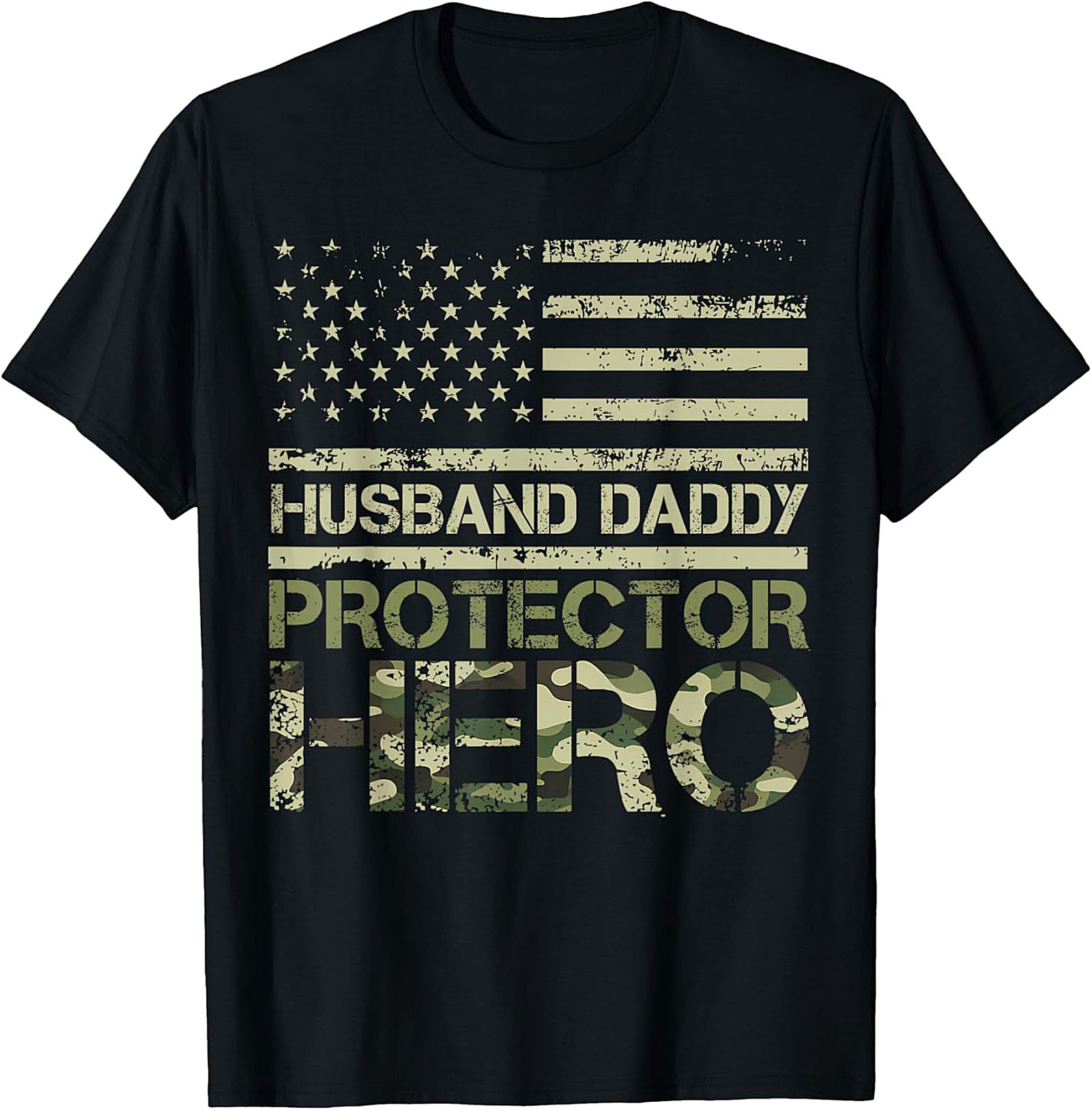 Husband Daddy Protector Hero T-Shirt | Patriotic Dad Gift