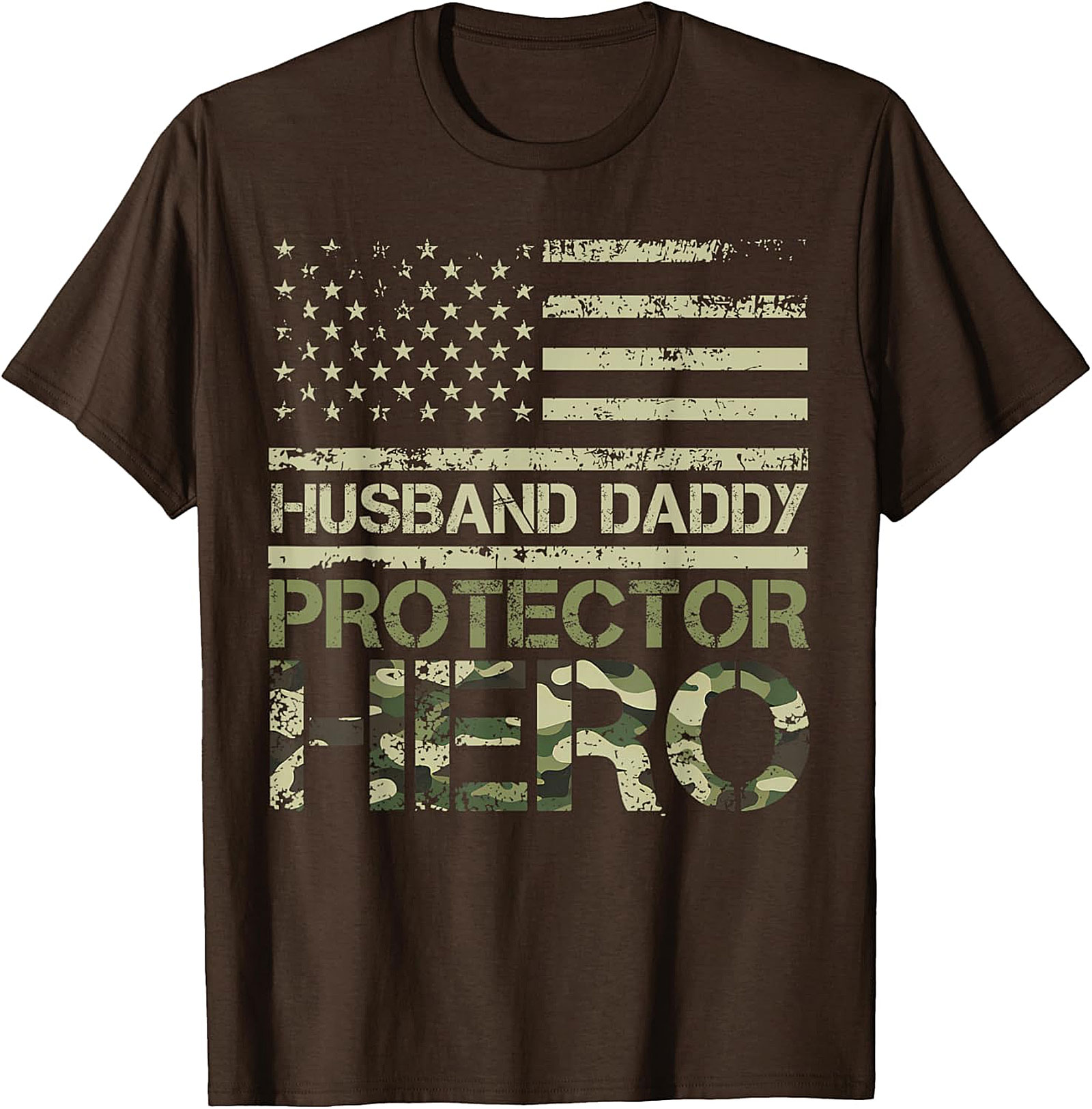 Husband Daddy Protector Hero T-Shirt | Patriotic Dad Gift