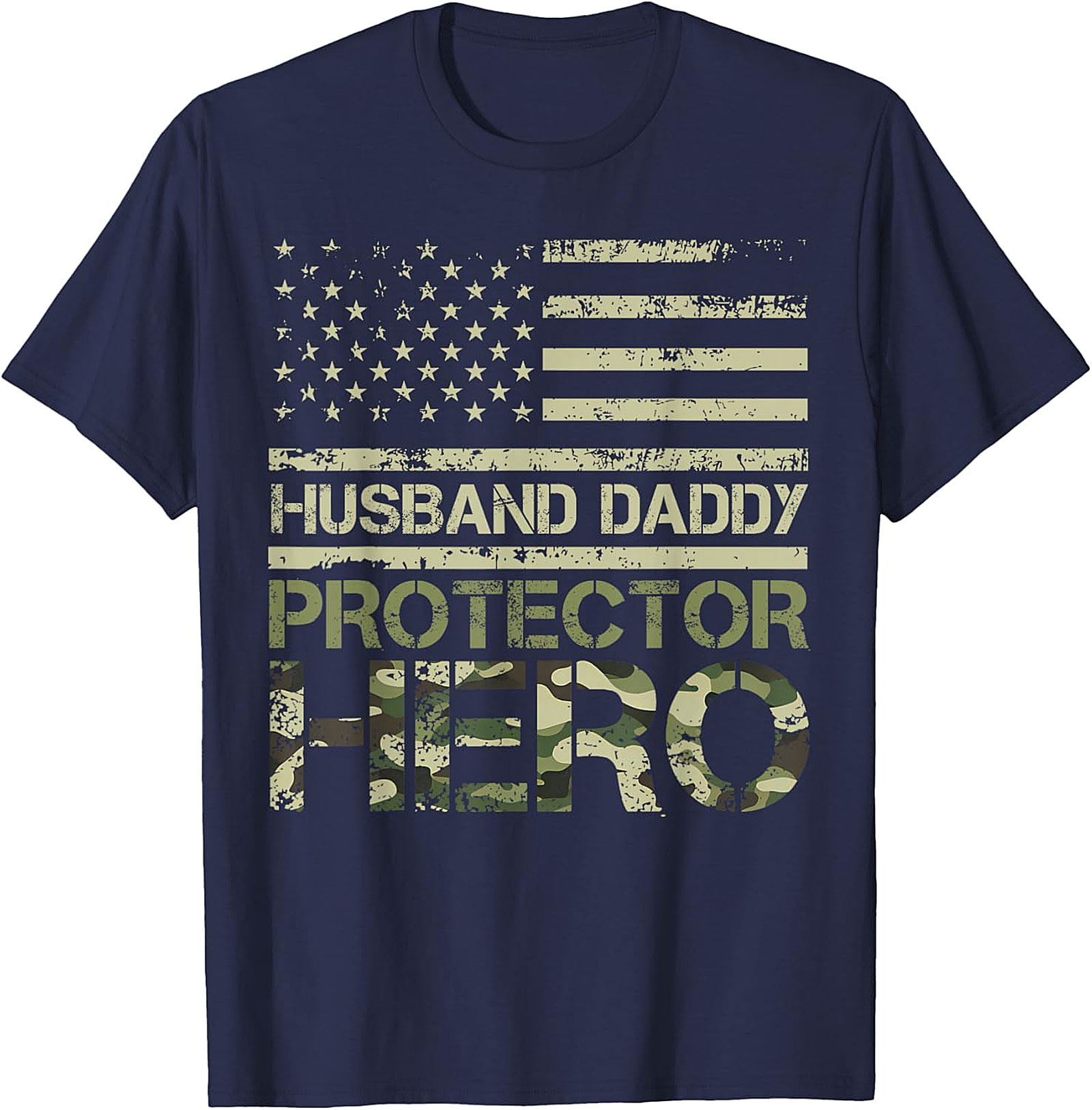 Husband Daddy Protector Hero T-Shirt | Patriotic Dad Gift