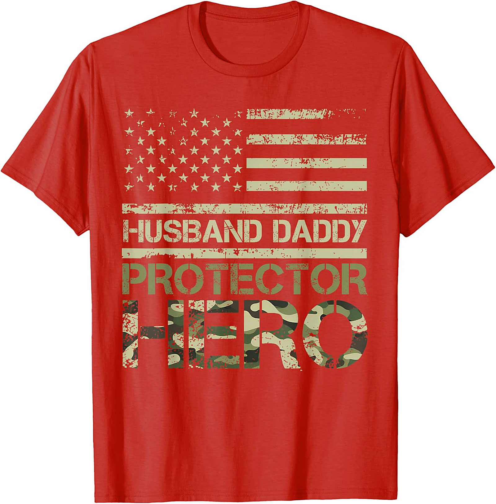 Husband Daddy Protector Hero T-Shirt | Patriotic Dad Gift