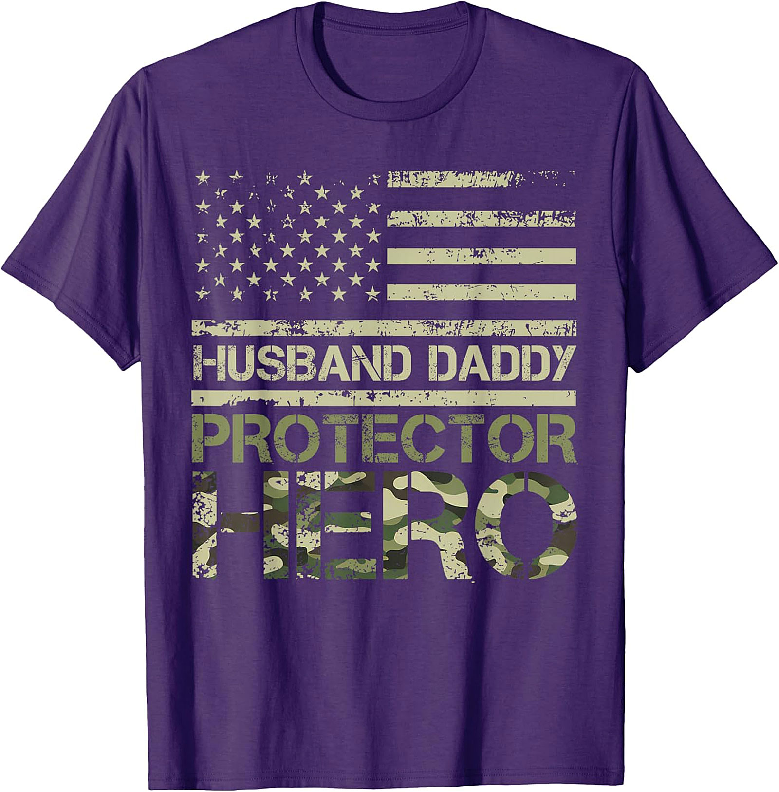 Husband Daddy Protector Hero T-Shirt | Patriotic Dad Gift