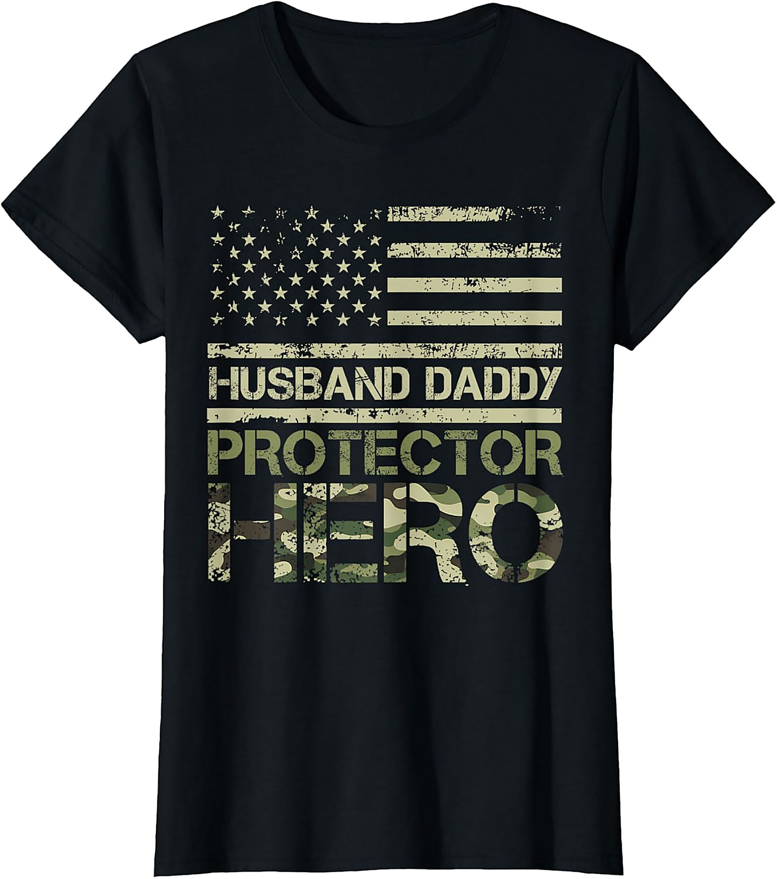 Husband Daddy Protector Hero T-Shirt | Patriotic Dad Gift