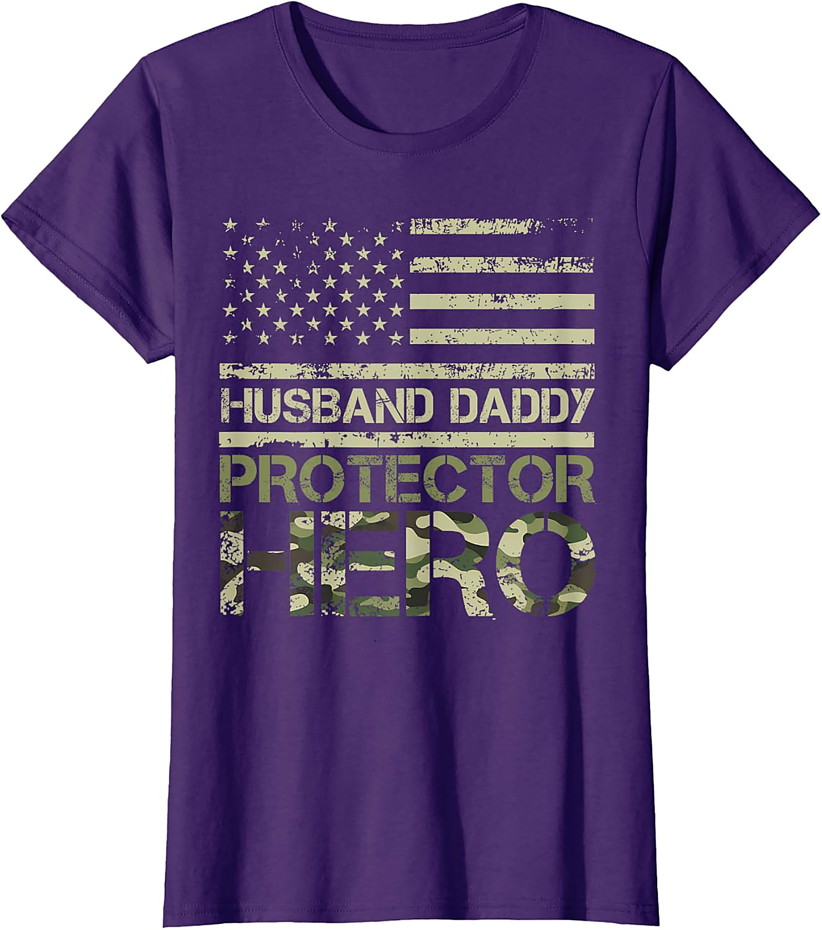 Husband Daddy Protector Hero T-Shirt | Patriotic Dad Gift