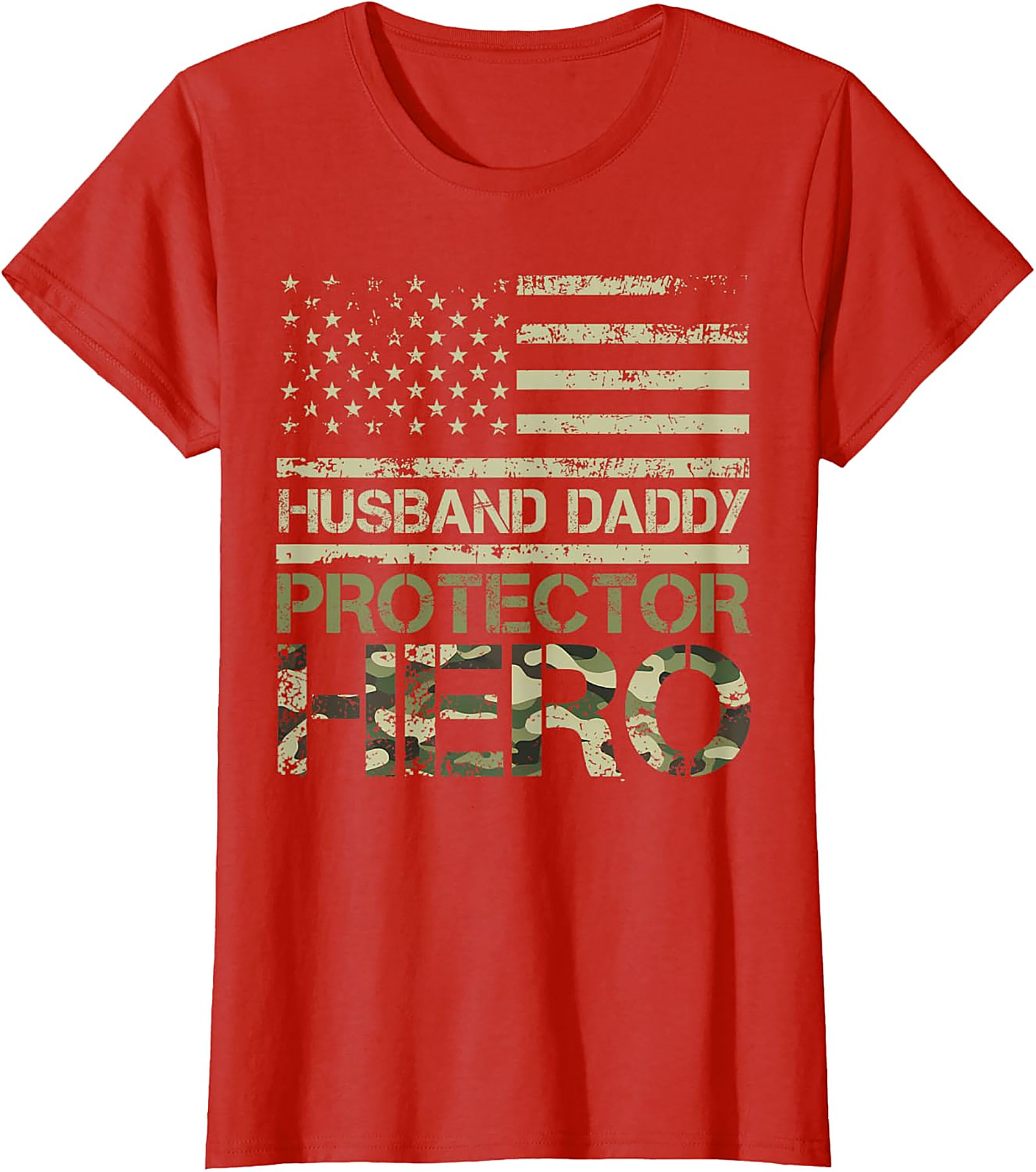Husband Daddy Protector Hero T-Shirt | Patriotic Dad Gift