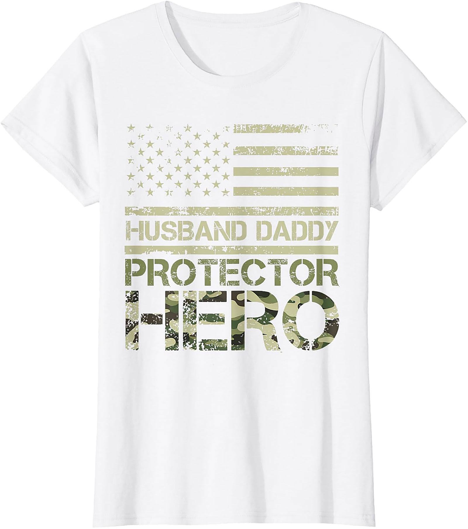 Husband Daddy Protector Hero T-Shirt | Patriotic Dad Gift