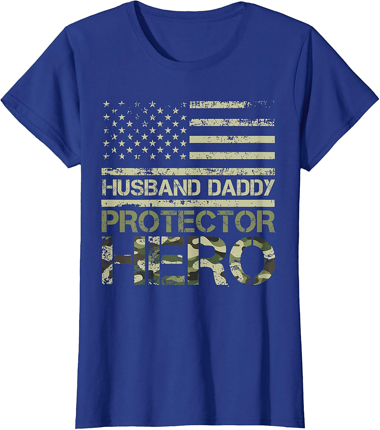 Husband Daddy Protector Hero T-Shirt | Patriotic Dad Gift