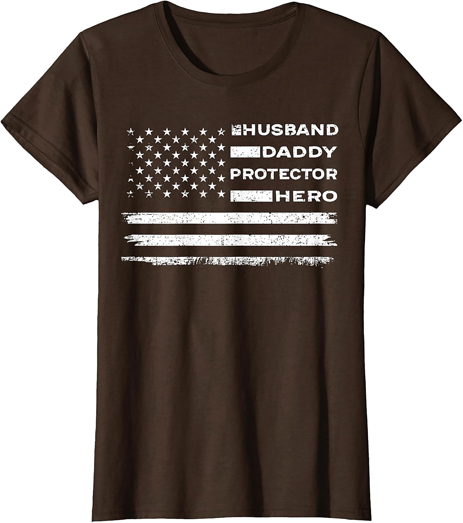 Husband Daddy Protector Hero T-Shirt | Patriotic Dad Tee