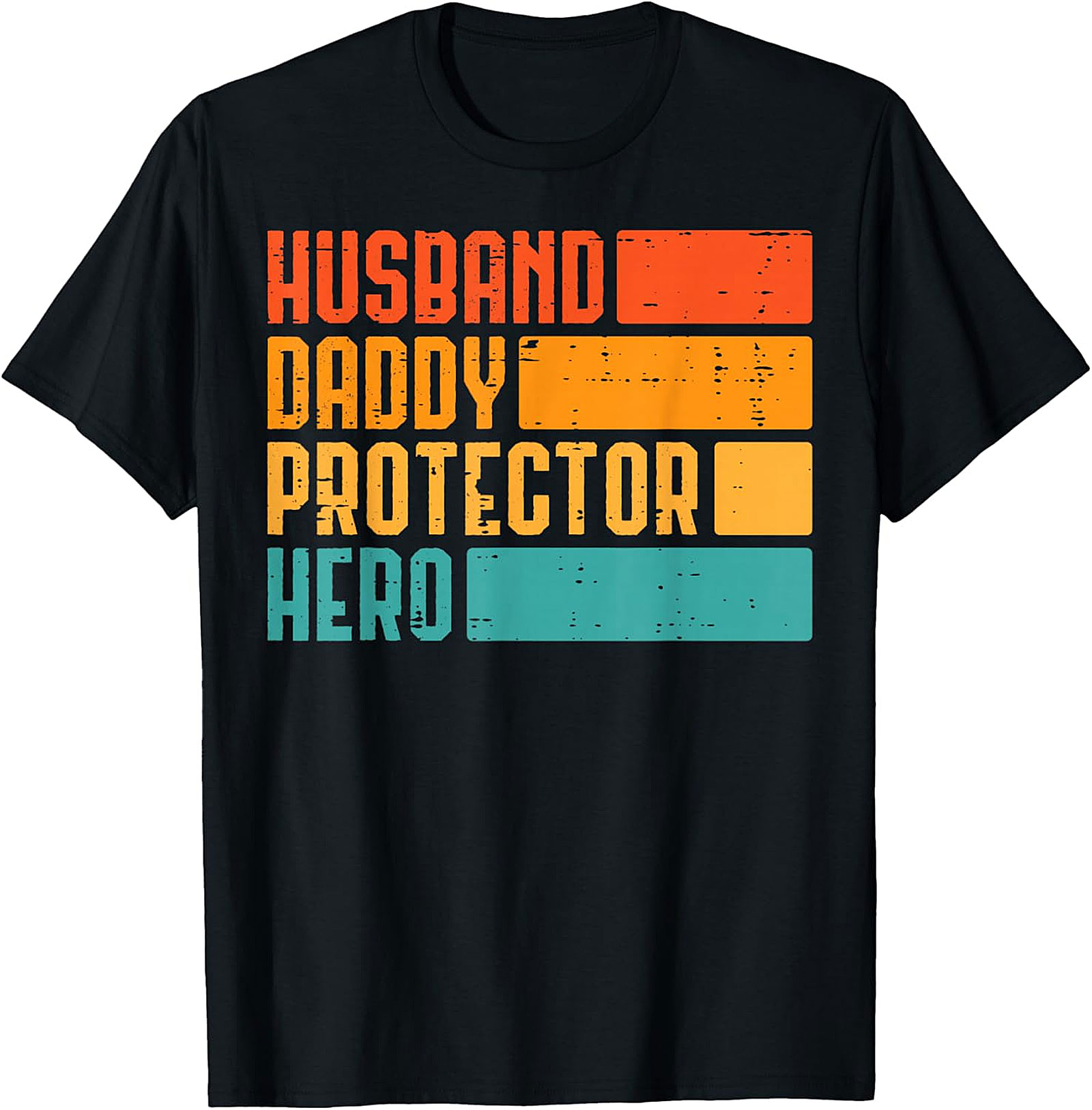 Retro Husband Daddy Protector Hero T-Shirt | Dad Gift