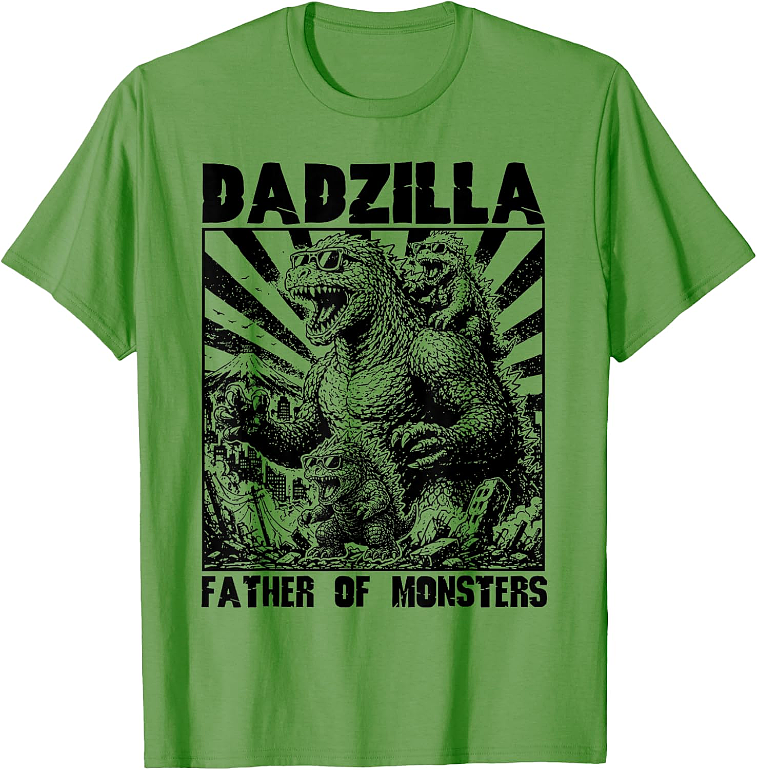 Dadzilla Father Of Monsters Graphic Tee Funny Dad Shirt