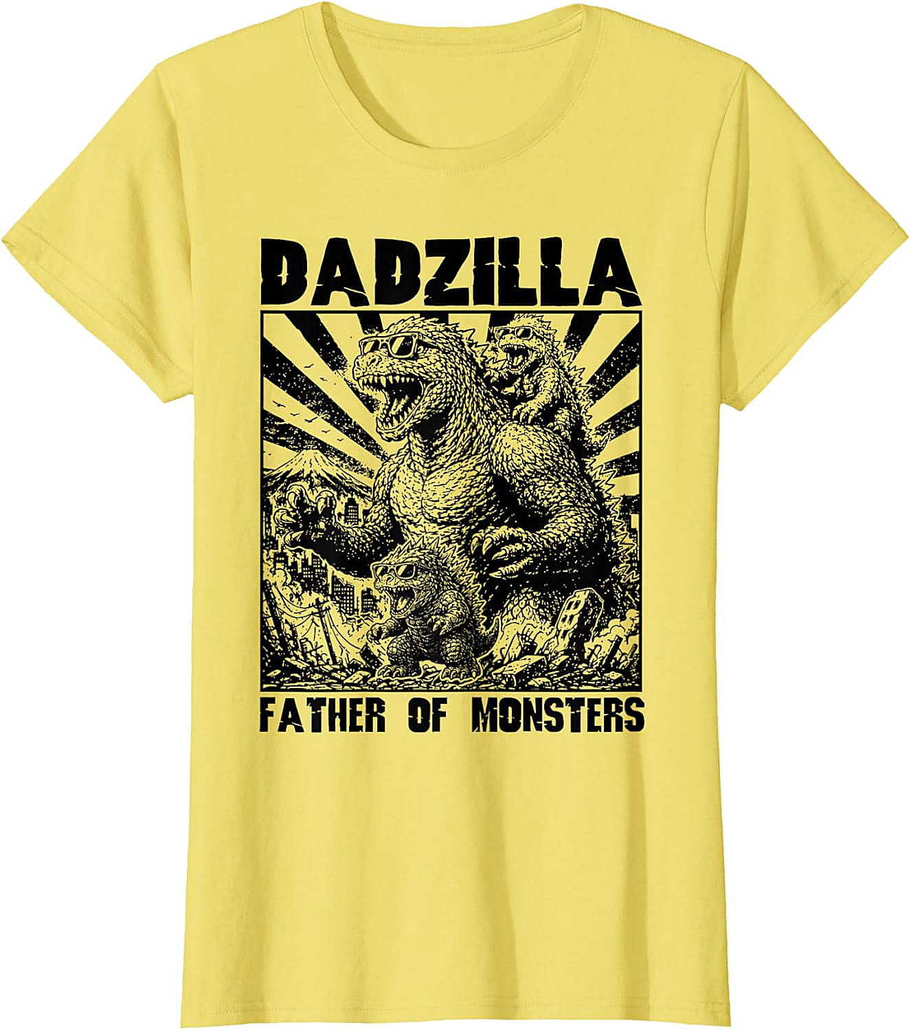 Dadzilla Father Of Monsters Graphic Tee Funny Dad Shirt
