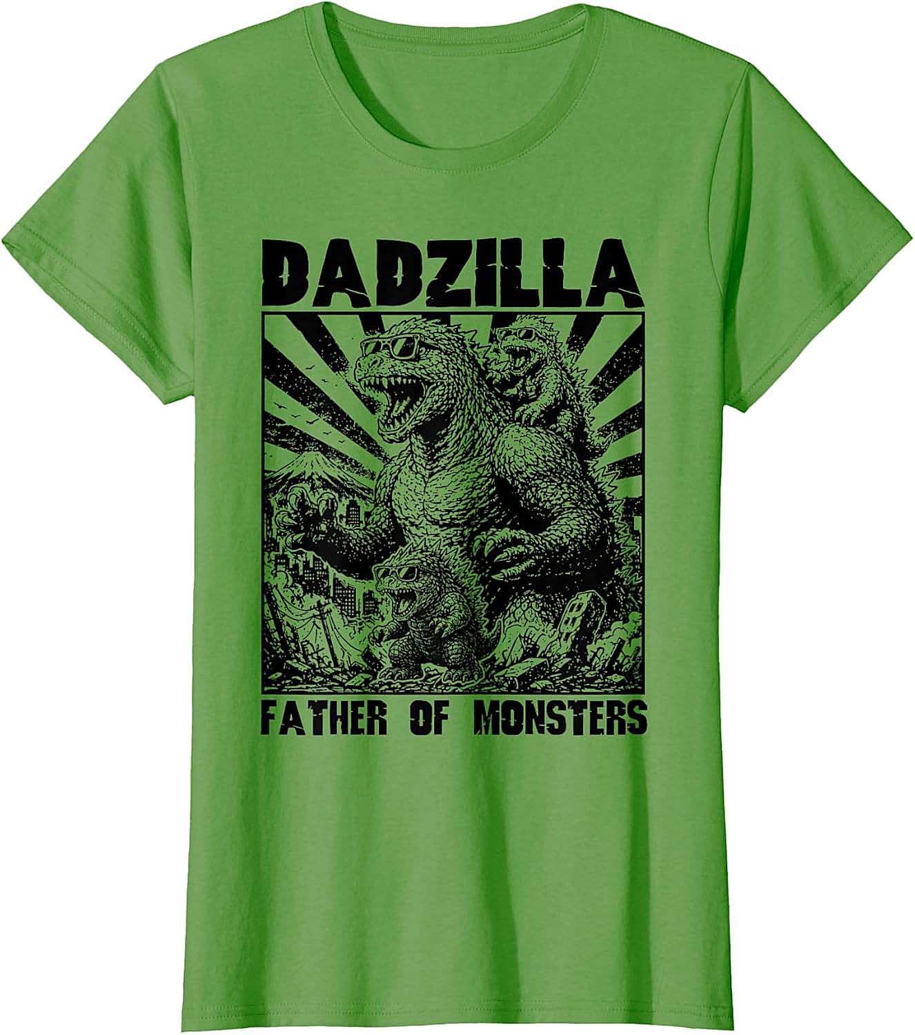 Dadzilla Father Of Monsters Graphic Tee Funny Dad Shirt