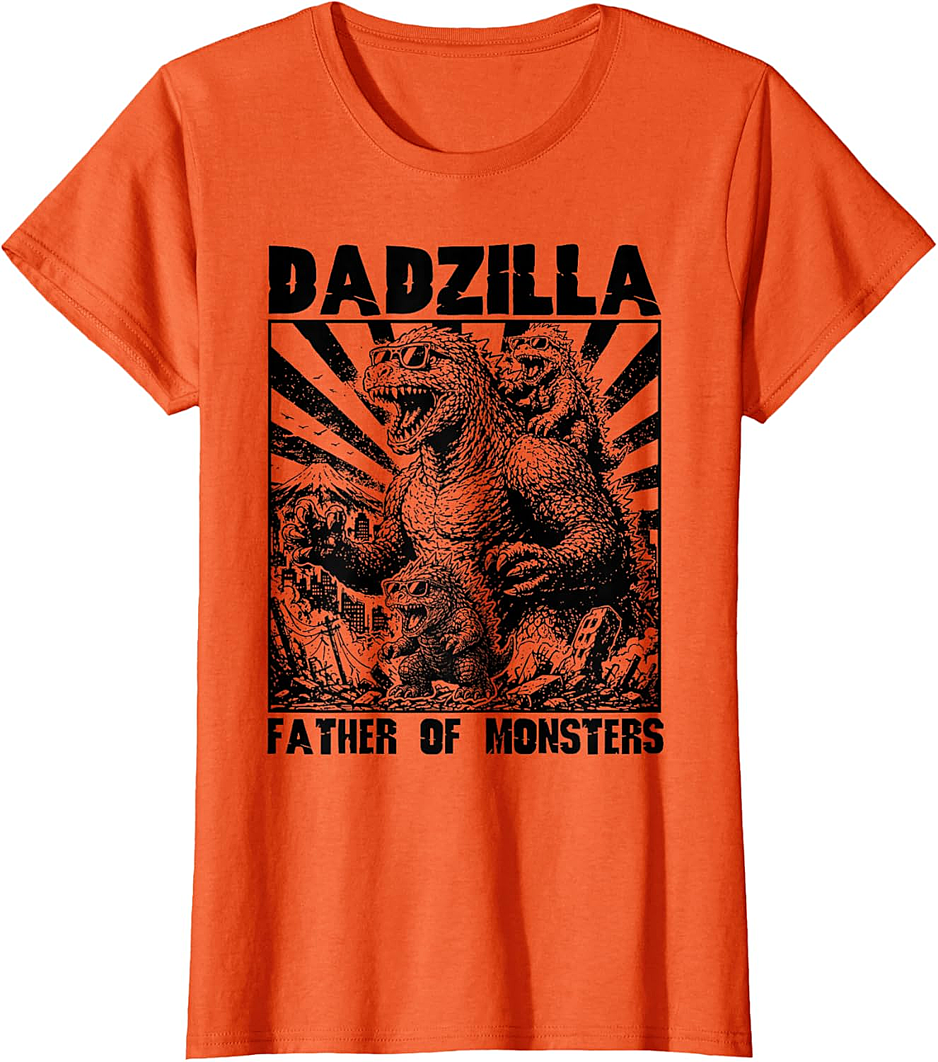 Dadzilla Father Of Monsters Graphic Tee Funny Dad Shirt