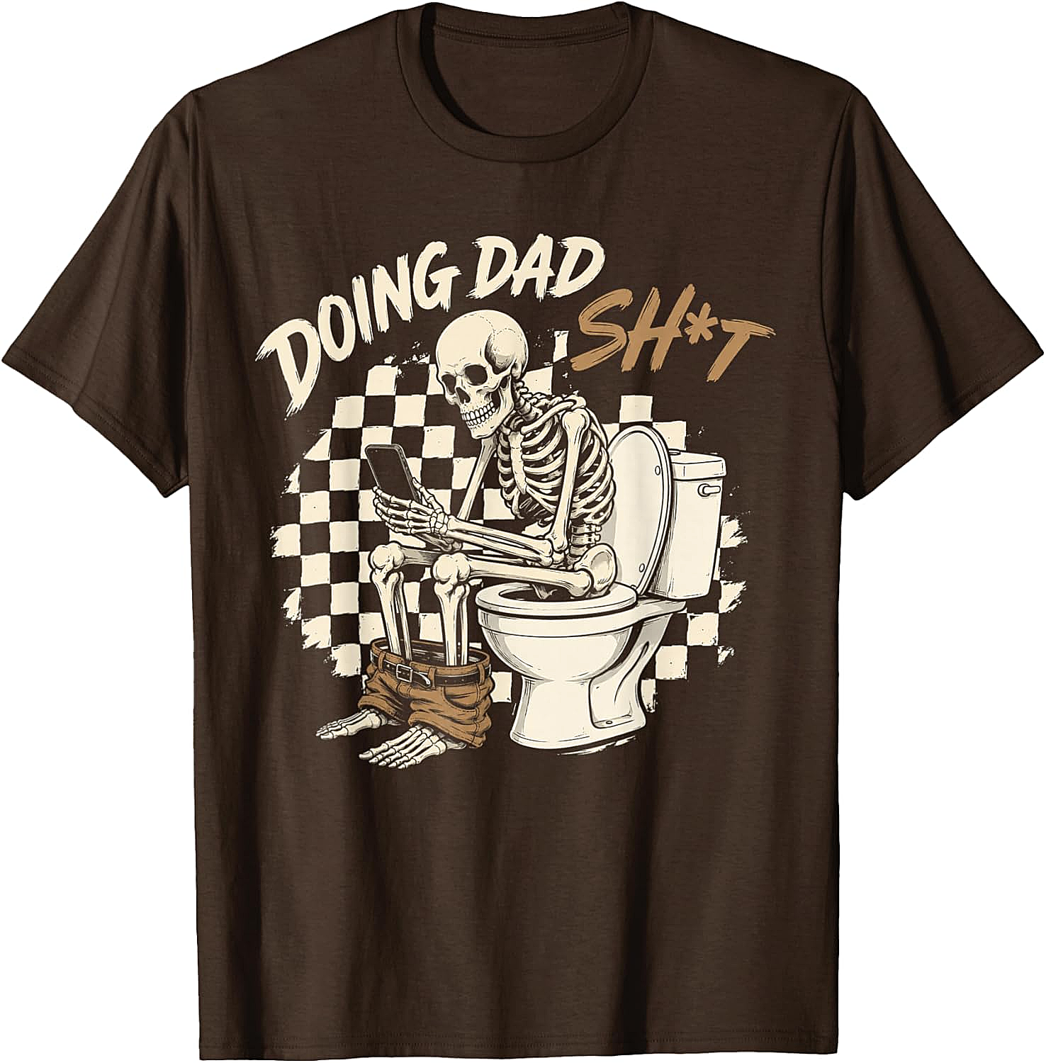 Doing Dad Shit T-Shirt Funny Skeleton Graphic Tee