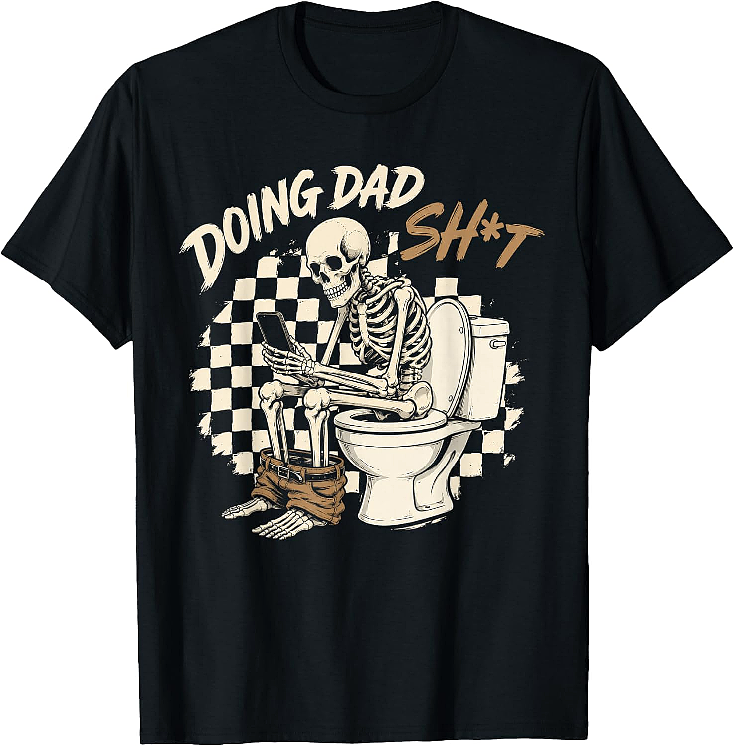 Doing Dad Shit T-Shirt Funny Skeleton Graphic Tee