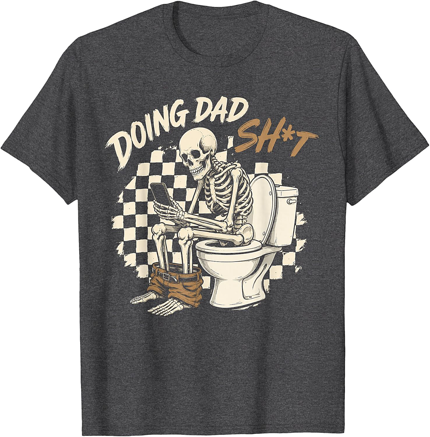 Doing Dad Shit T-Shirt Funny Skeleton Graphic Tee
