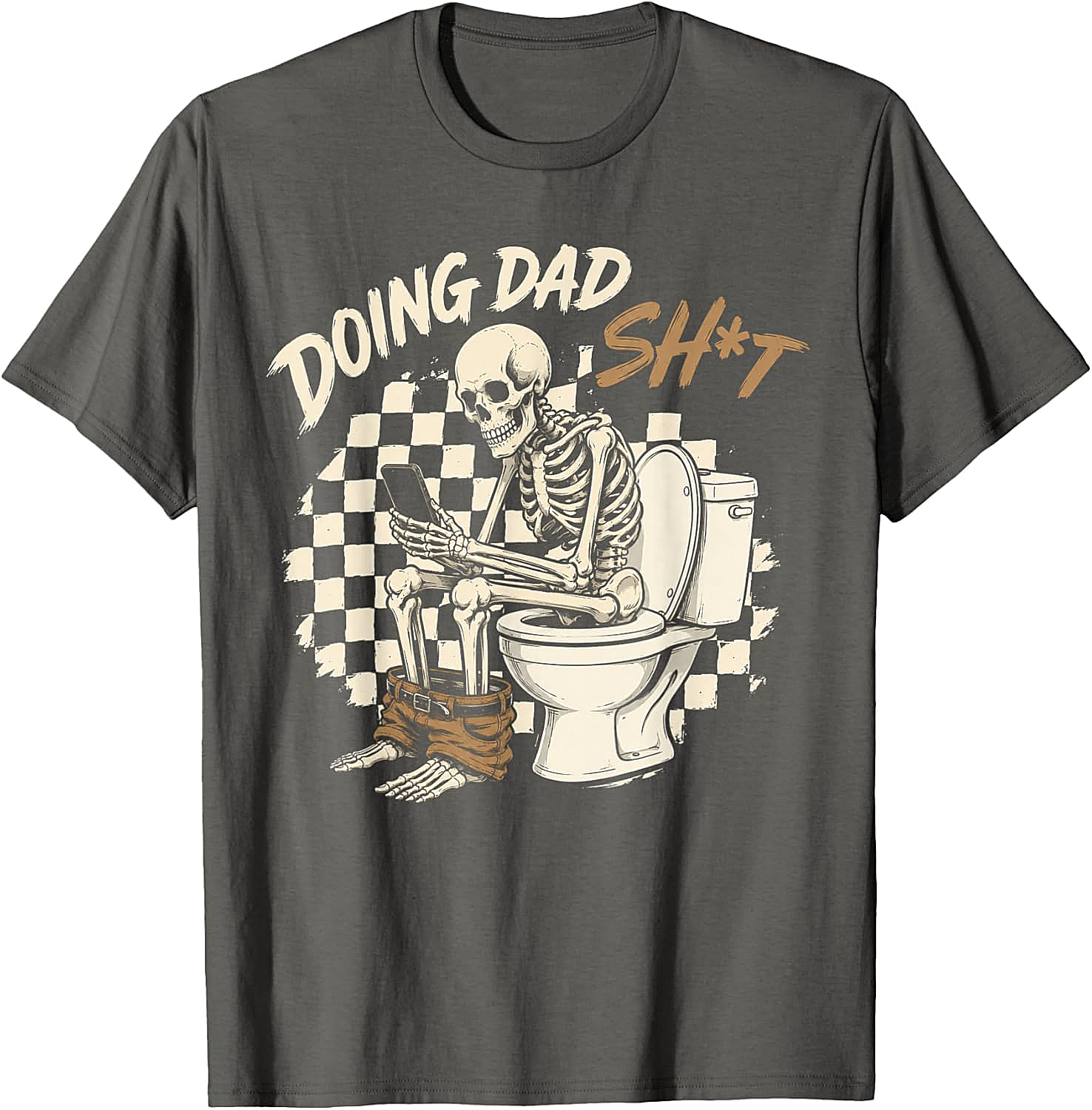 Doing Dad Shit T-Shirt Funny Skeleton Graphic Tee