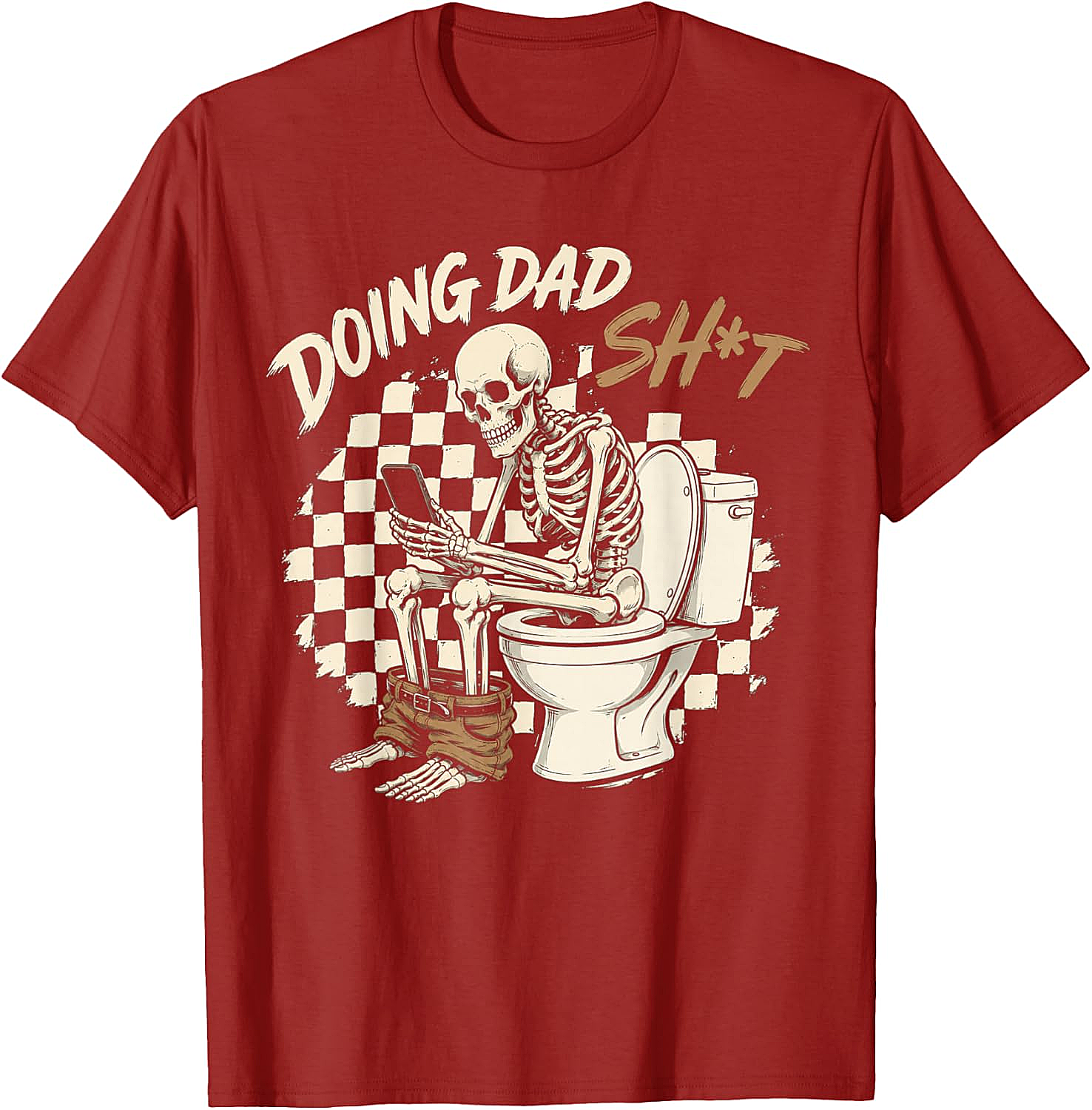 Doing Dad Shit T-Shirt Funny Skeleton Graphic Tee