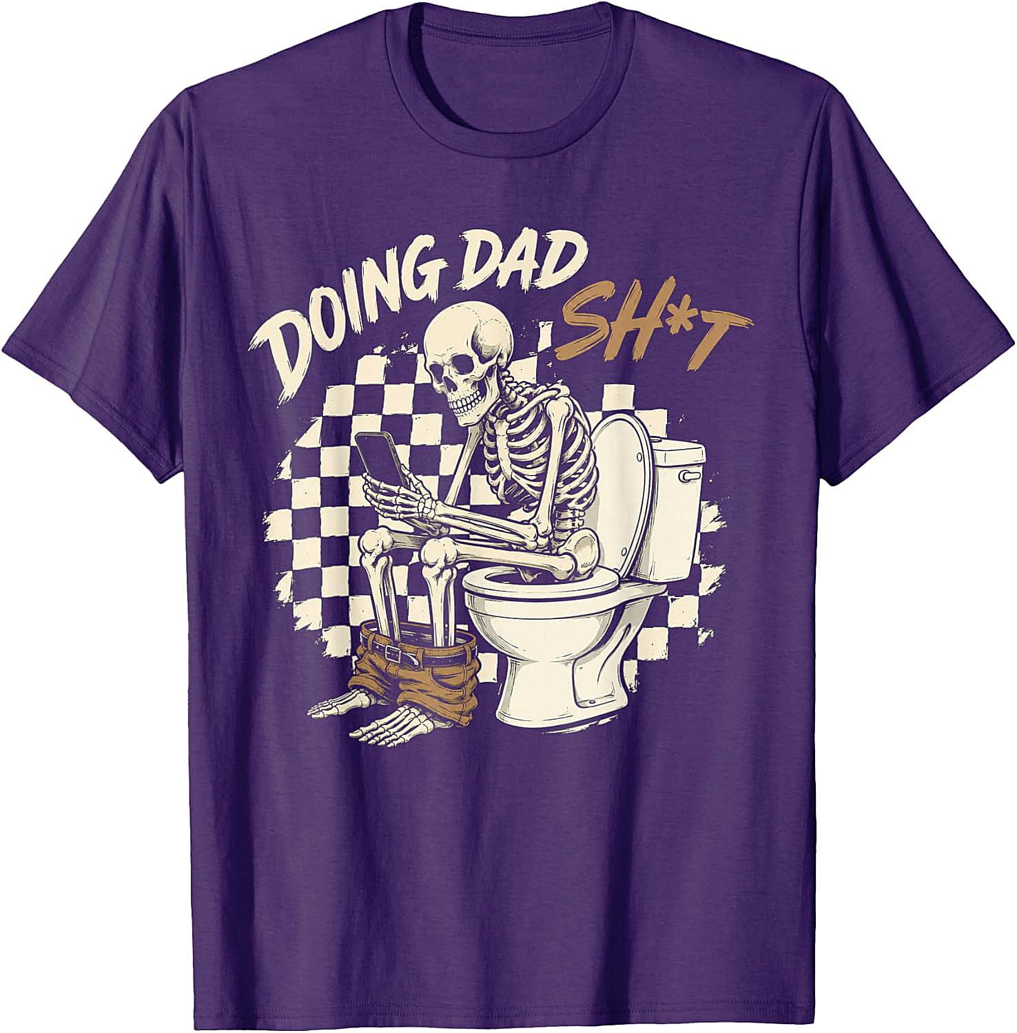 Doing Dad Shit T-Shirt Funny Skeleton Graphic Tee