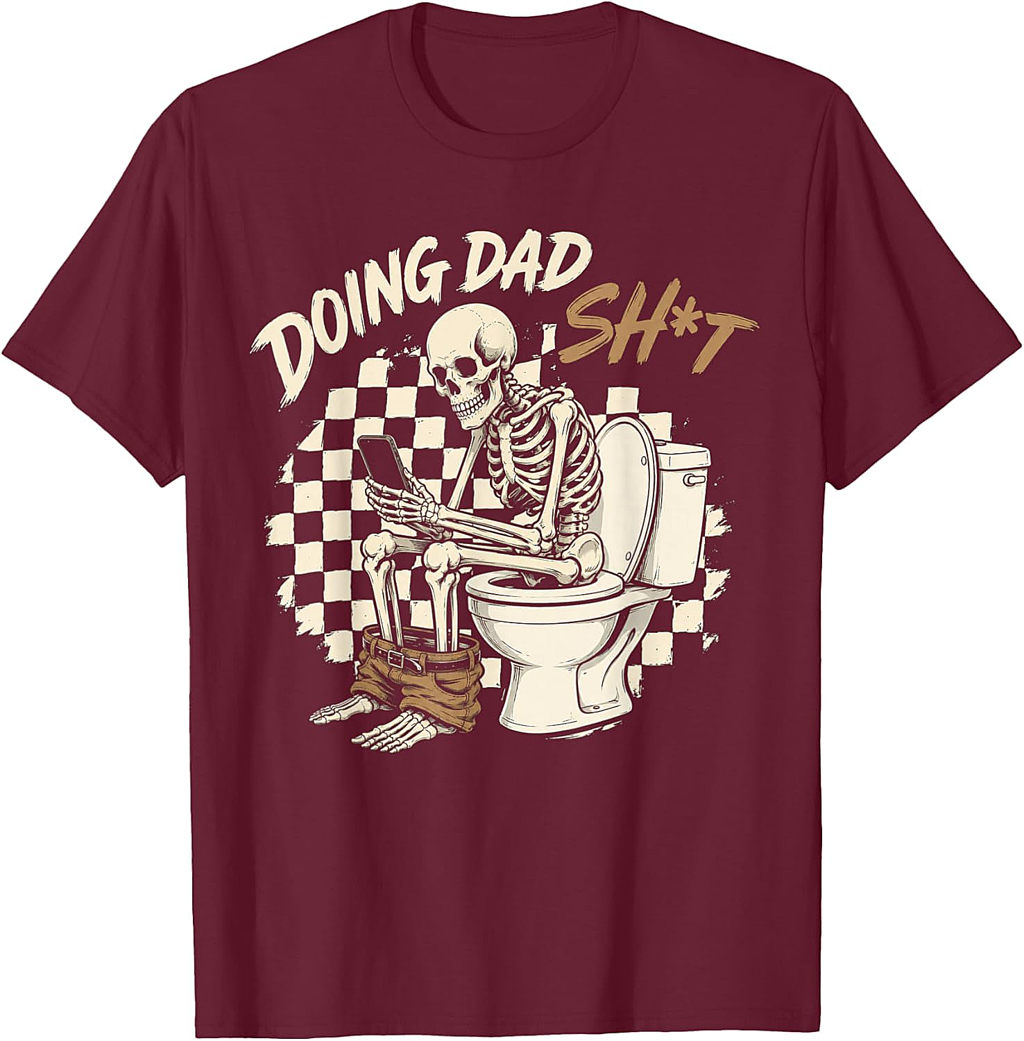 Doing Dad Shit T-Shirt Funny Skeleton Graphic Tee