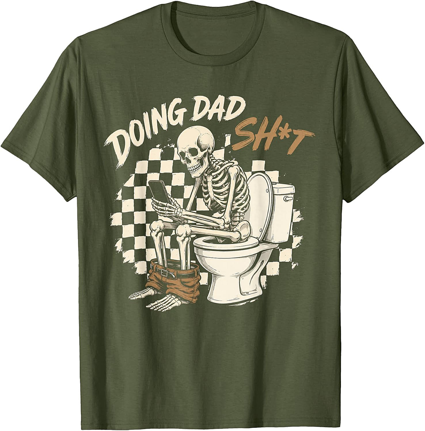 Doing Dad Shit T-Shirt Funny Skeleton Graphic Tee