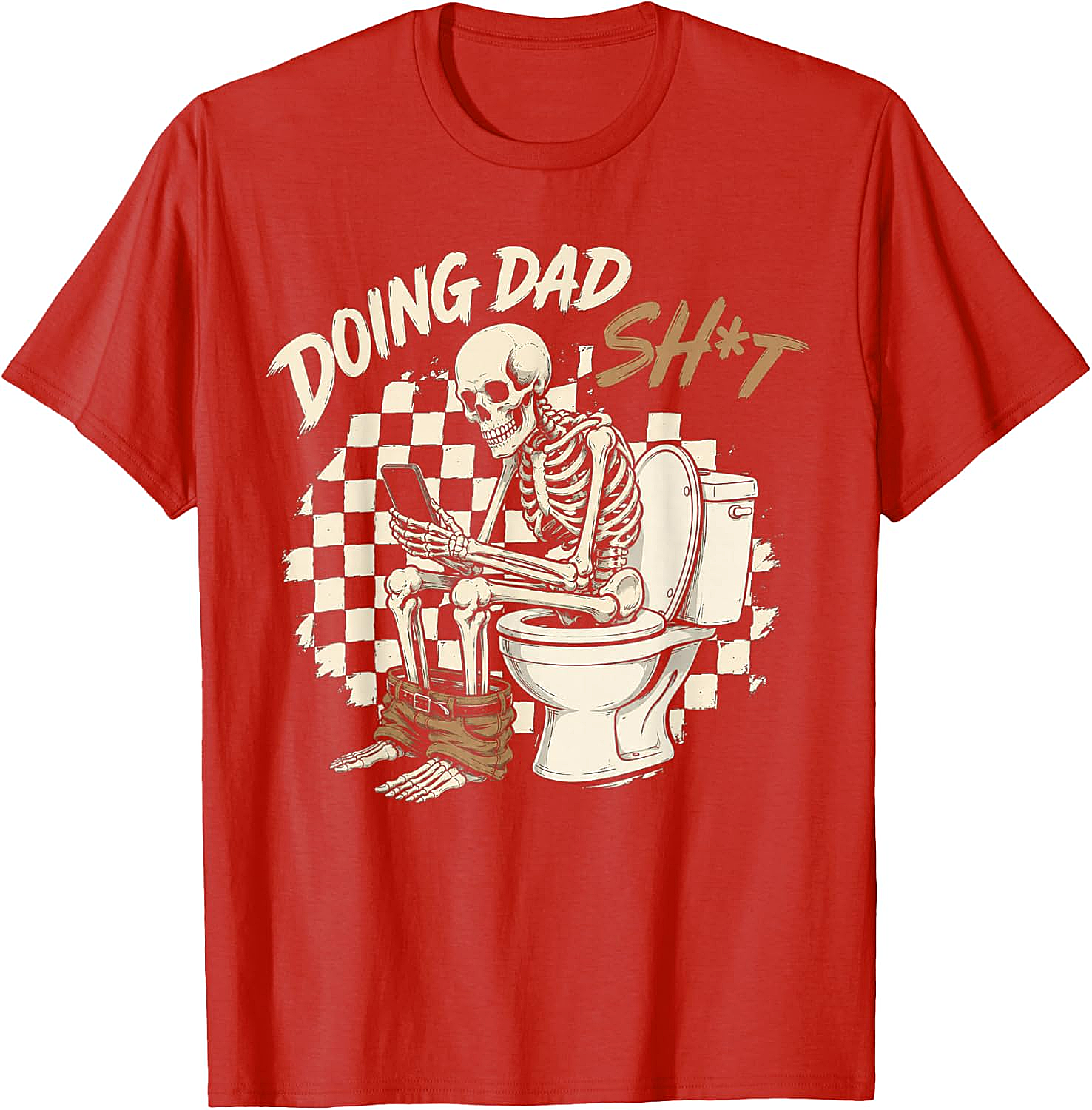 Doing Dad Shit T-Shirt Funny Skeleton Graphic Tee