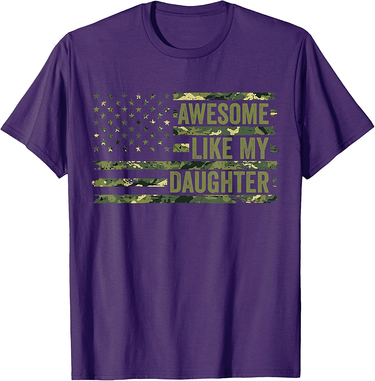 Awesome Like My Daughter Camo T-Shirt Proud Dad Gift