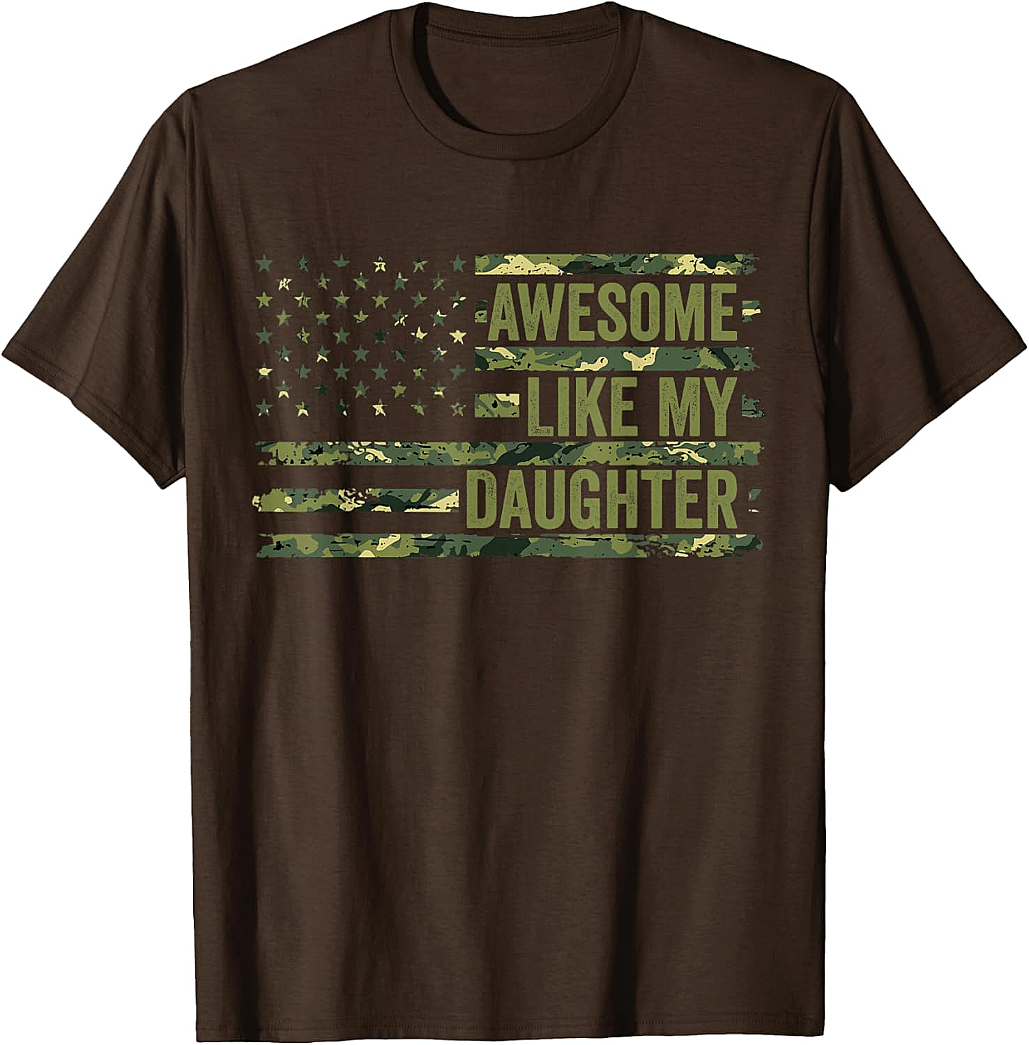 Awesome Like My Daughter Camo T-Shirt Proud Dad Gift