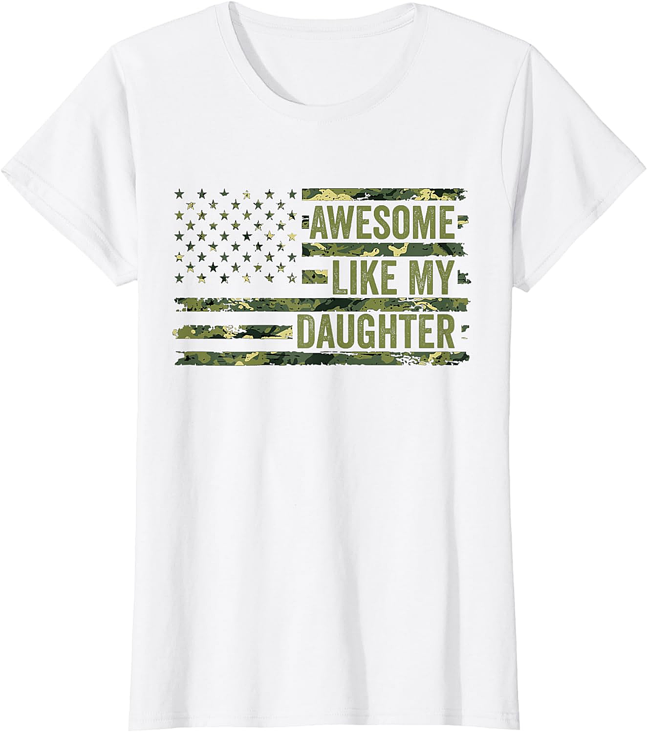 Awesome Like My Daughter Camo T-Shirt Proud Dad Gift