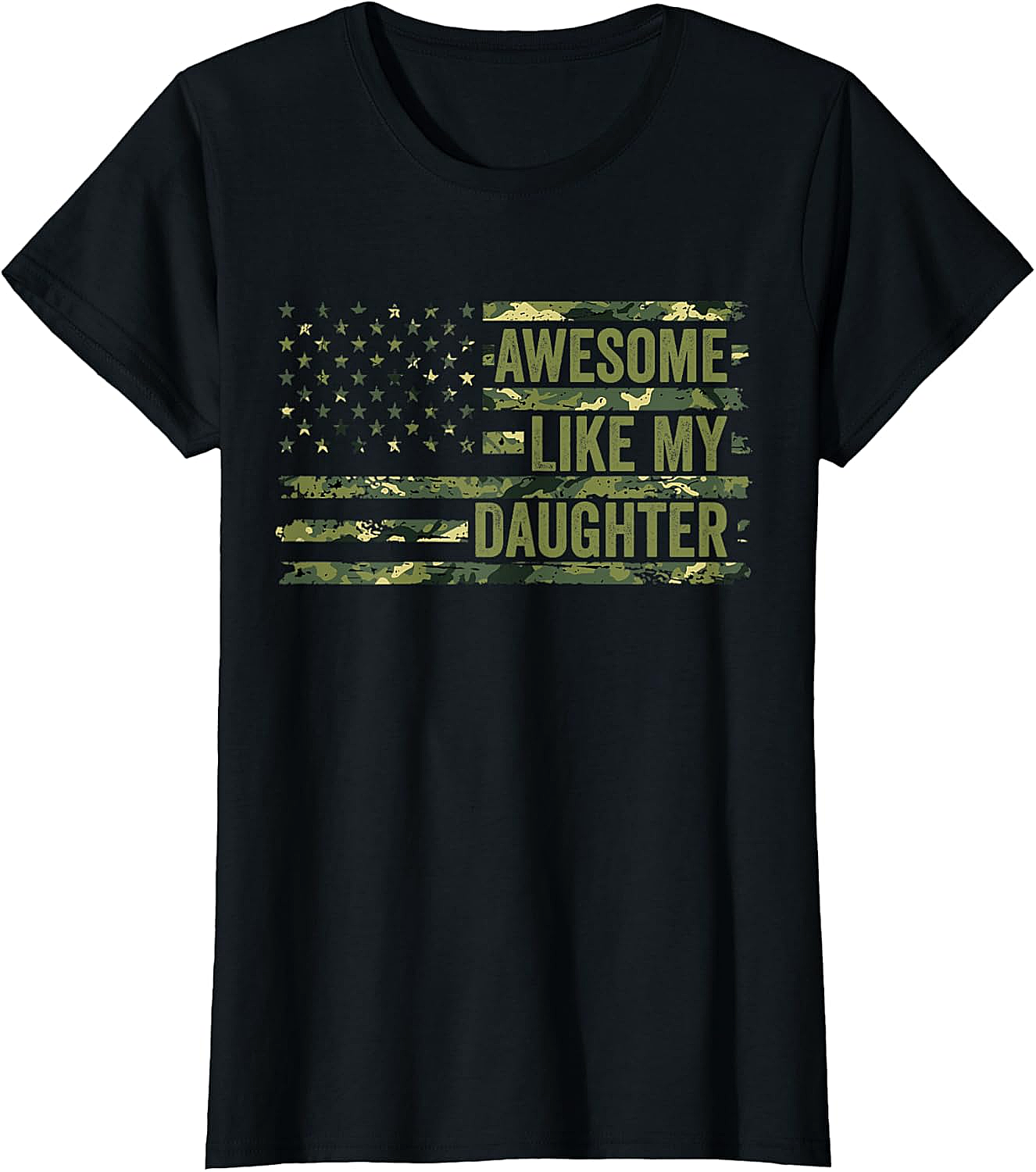 Awesome Like My Daughter Camo T-Shirt Proud Dad Gift