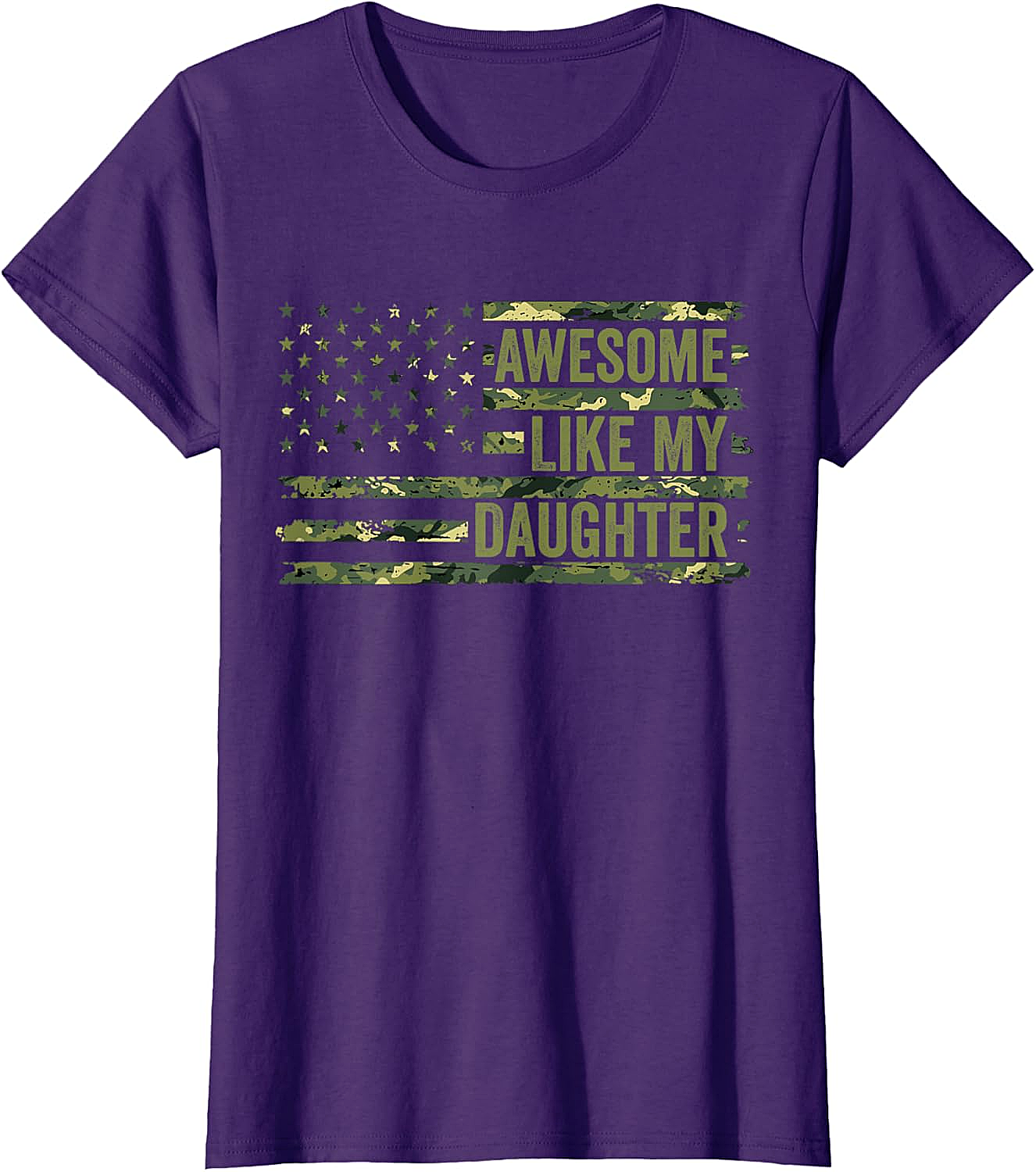 Awesome Like My Daughter Camo T-Shirt Proud Dad Gift