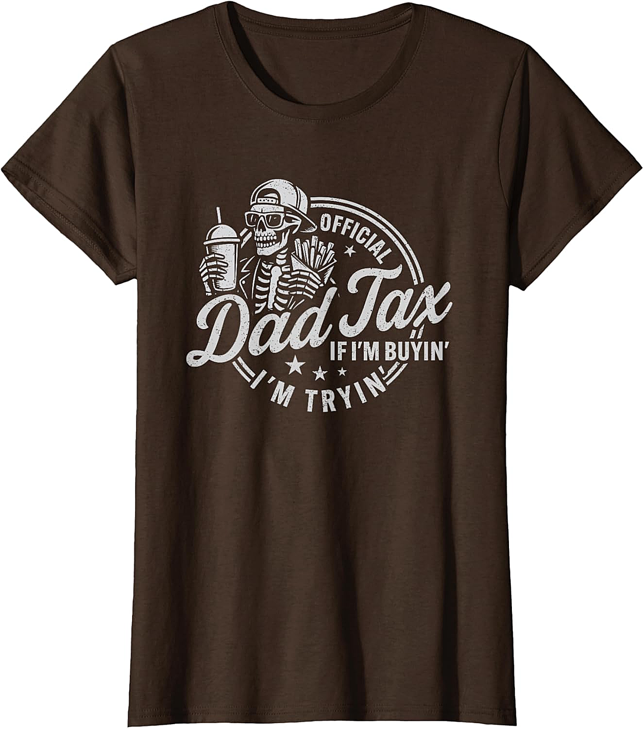 Dad Tax Graphic Tee Funny Skeleton Father's Day Shirt