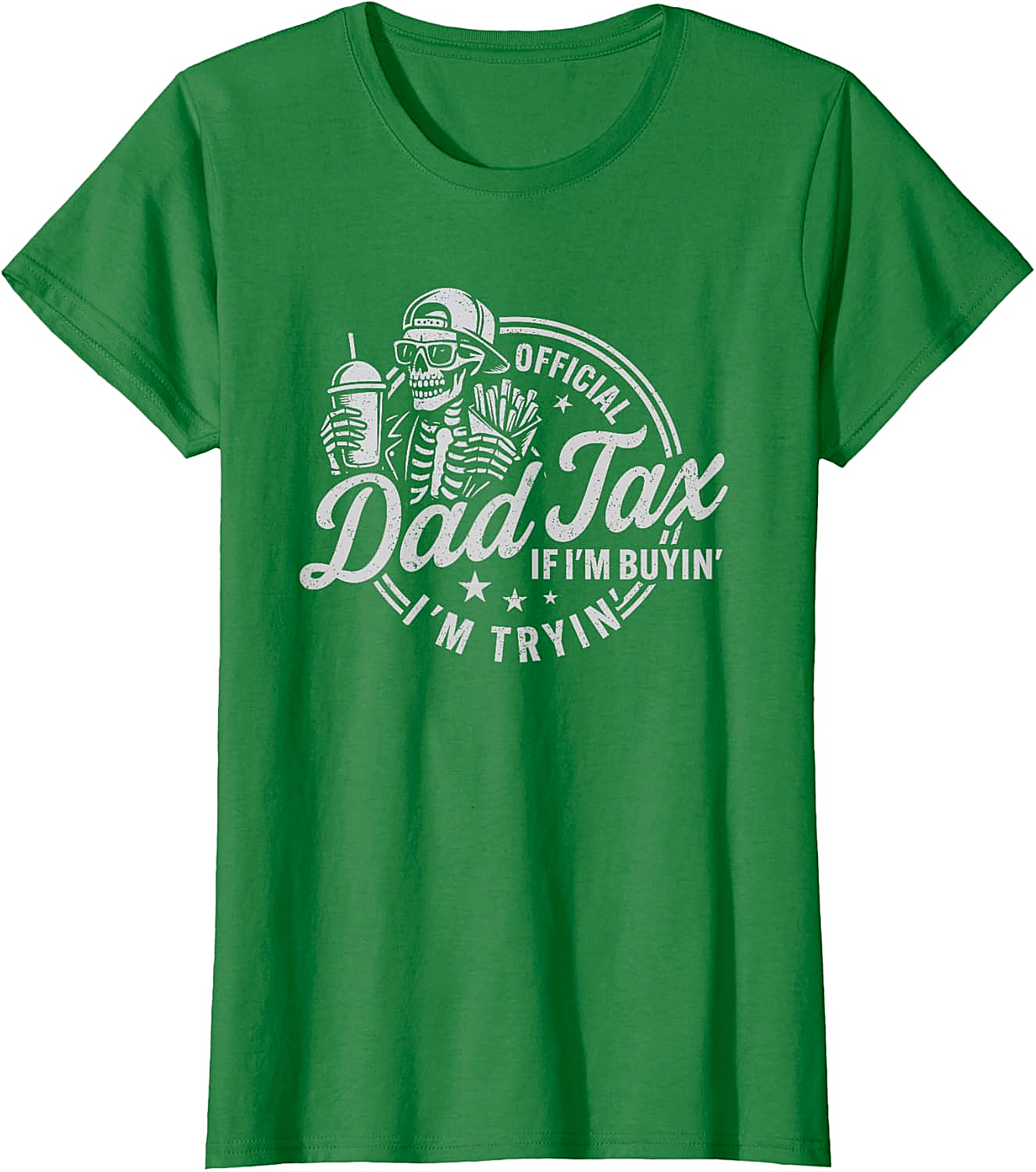 Dad Tax Graphic Tee Funny Skeleton Father's Day Shirt