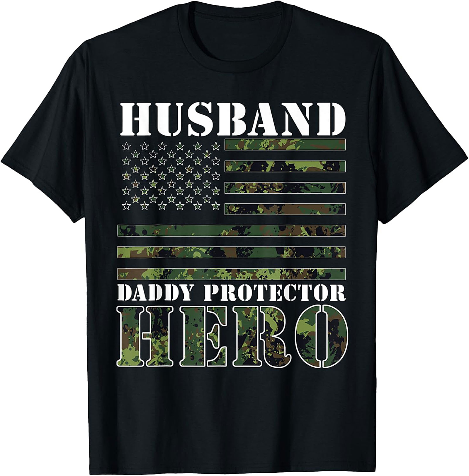 Husband Daddy Protector Hero T-Shirt | Patriotic Dad Tee