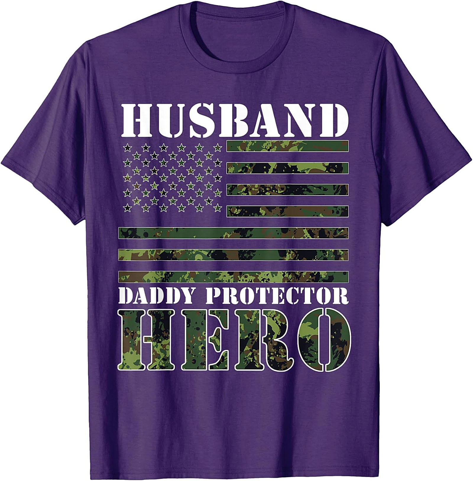 Husband Daddy Protector Hero T-Shirt | Patriotic Dad Tee