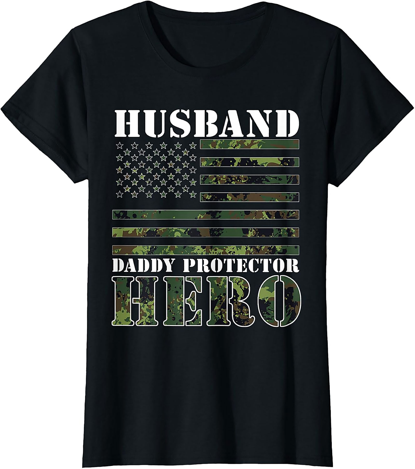 Husband Daddy Protector Hero T-Shirt | Patriotic Dad Tee