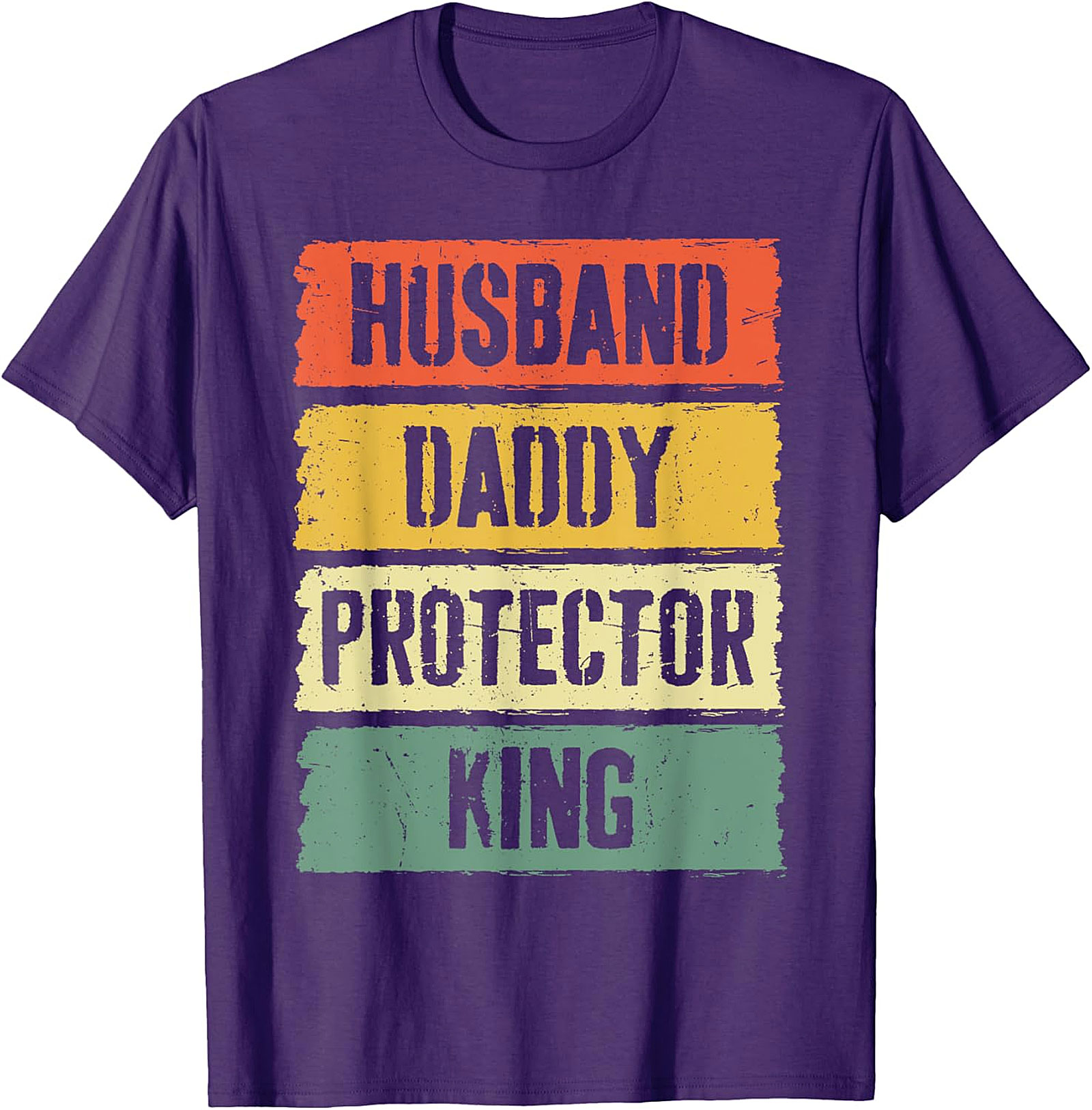Husband Daddy Protector King T-Shirt | Retro Dad Gift
