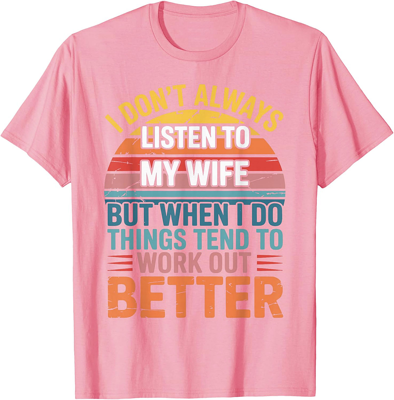 Funny Husband T-Shirt - "Listen To My Wife" Retro Tee
