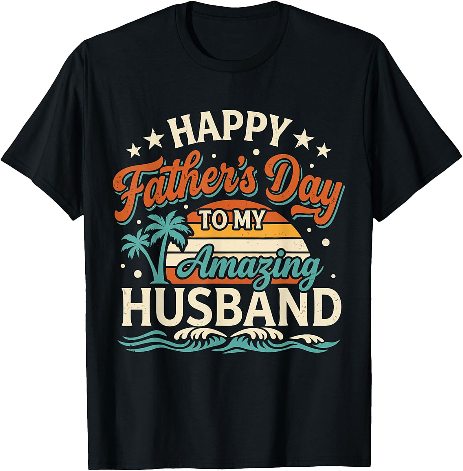Father's Day Husband Graphic Tee | Retro Sunset Gift Shirt