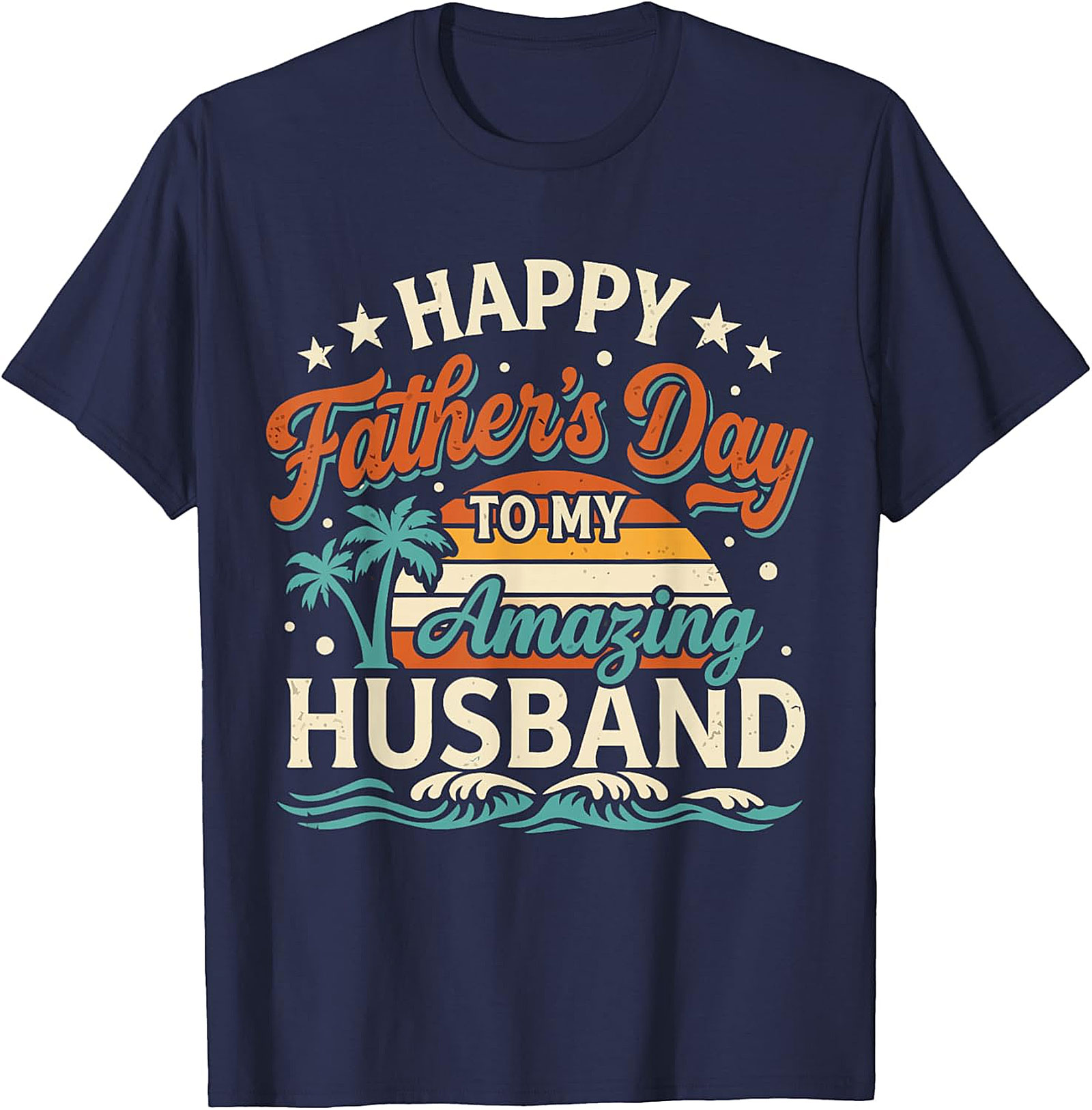 Father's Day Husband Graphic Tee | Retro Sunset Gift Shirt