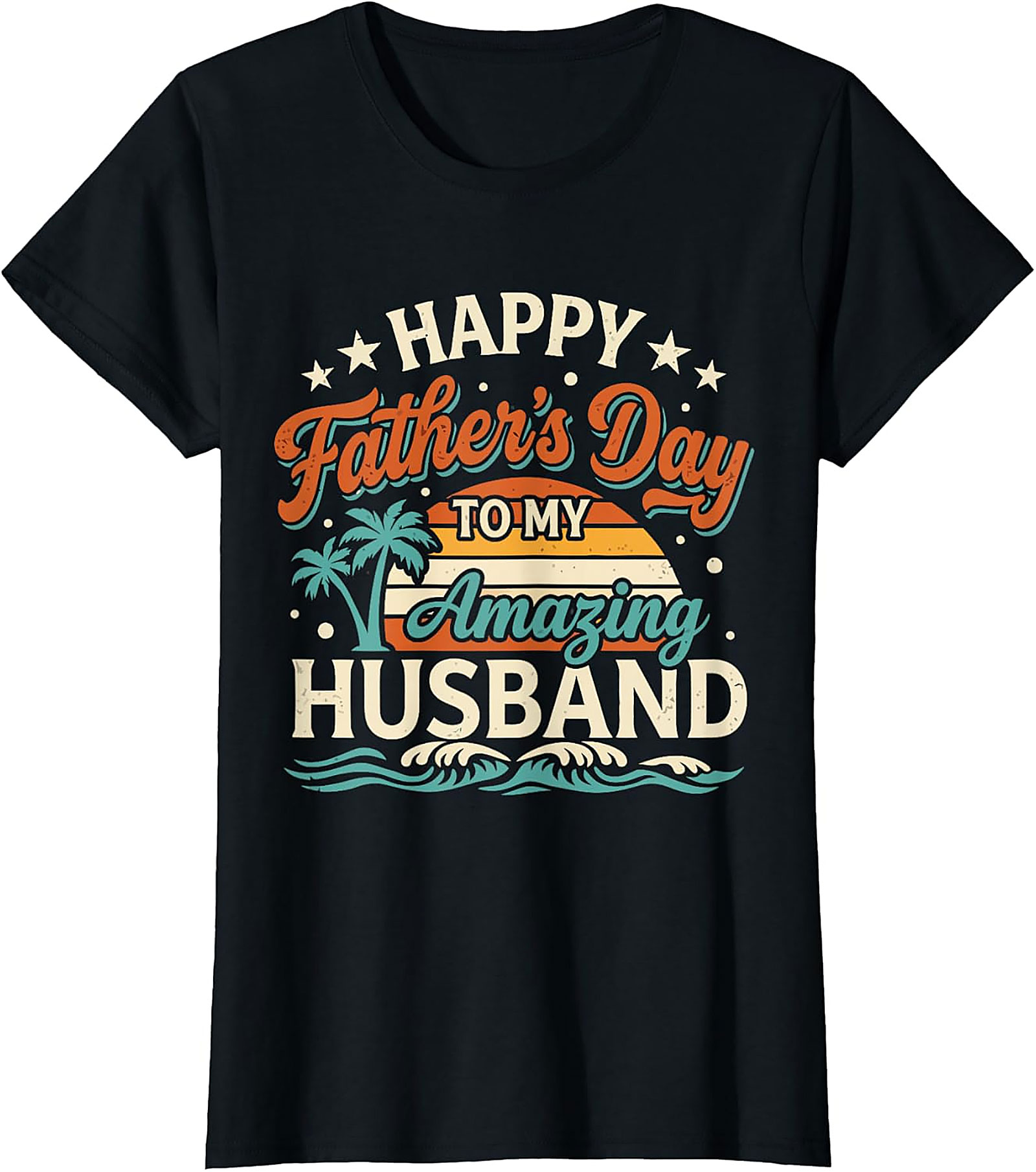 Father's Day Husband Graphic Tee | Retro Sunset Gift Shirt